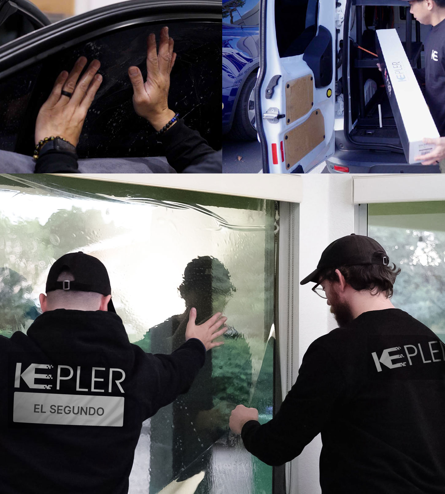 Kepler Technician Fitting Advanced Window Tint to Home in El Segundo