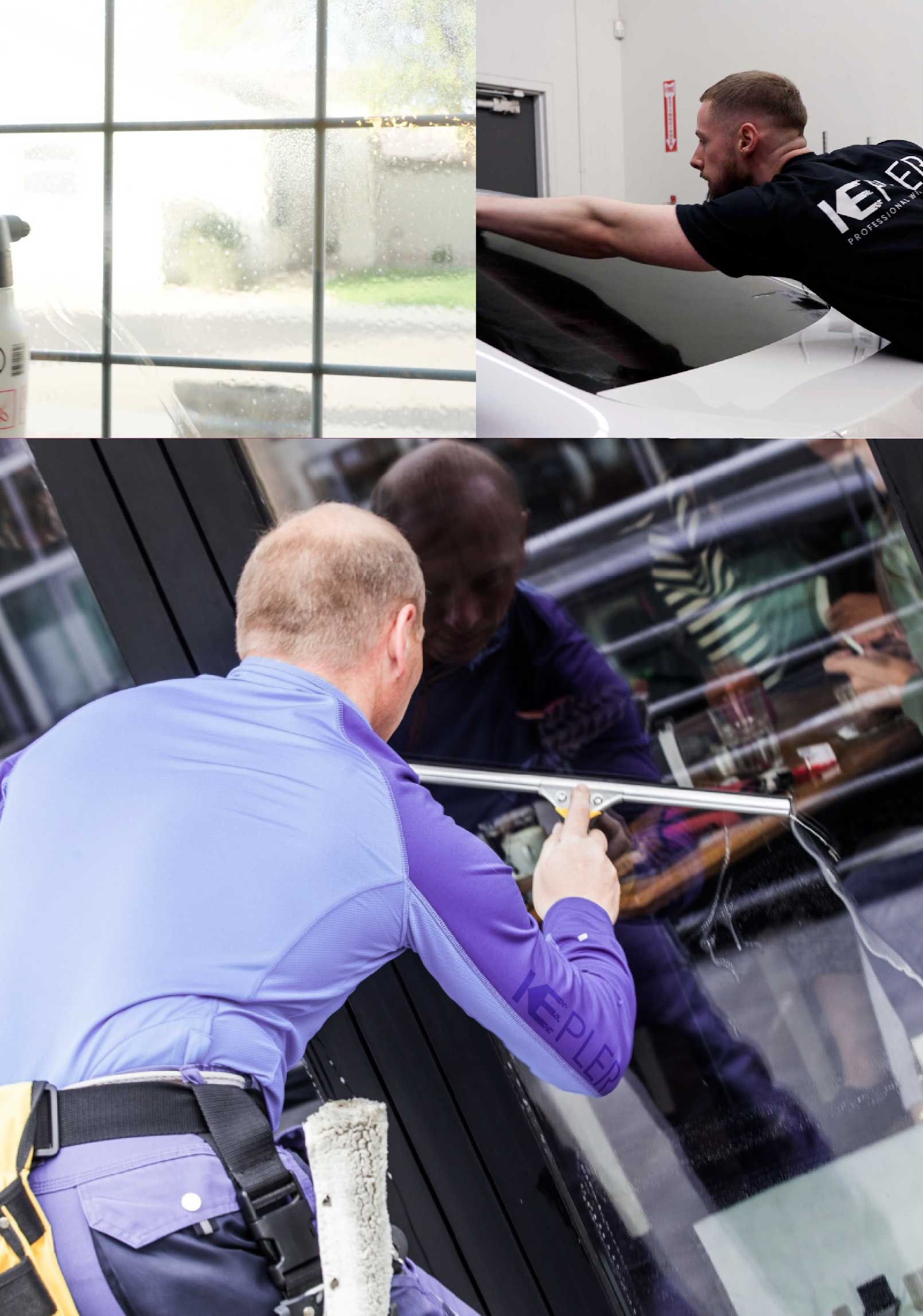 Kepler Expert Applying Anti-Graffiti Window Film to a Pequannock Shop Front