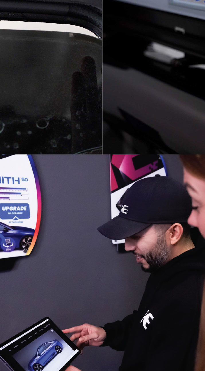Kepler Dealer Showing Car Window Film Options to Customer in Cabot, Arkansas