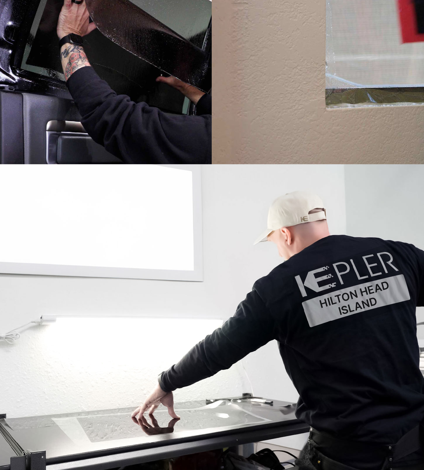 Window Tinting Specialist Cutting Film in Hilton Head Island, South Carolina