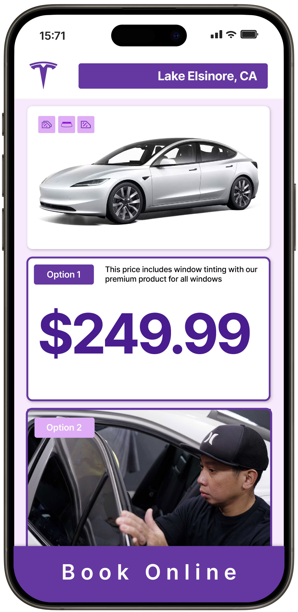 View Reasonable Tesla Window Tinting Prices in Lake Elsinore, California