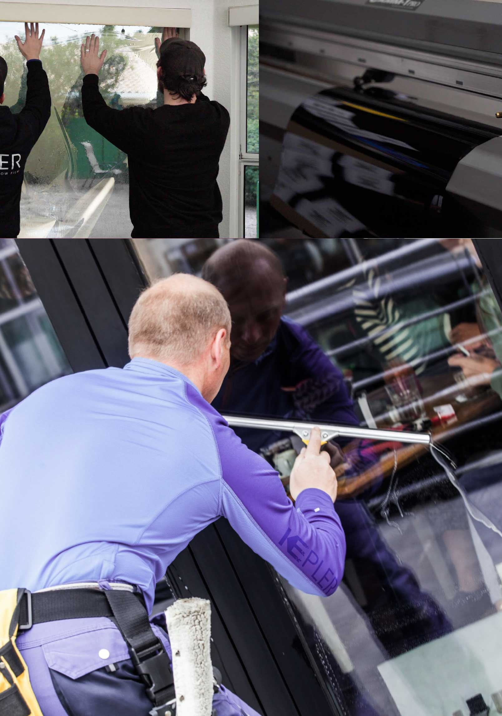 Kepler Skilled Applying Anti-Graffiti Window Film to a Kent Shop Front
