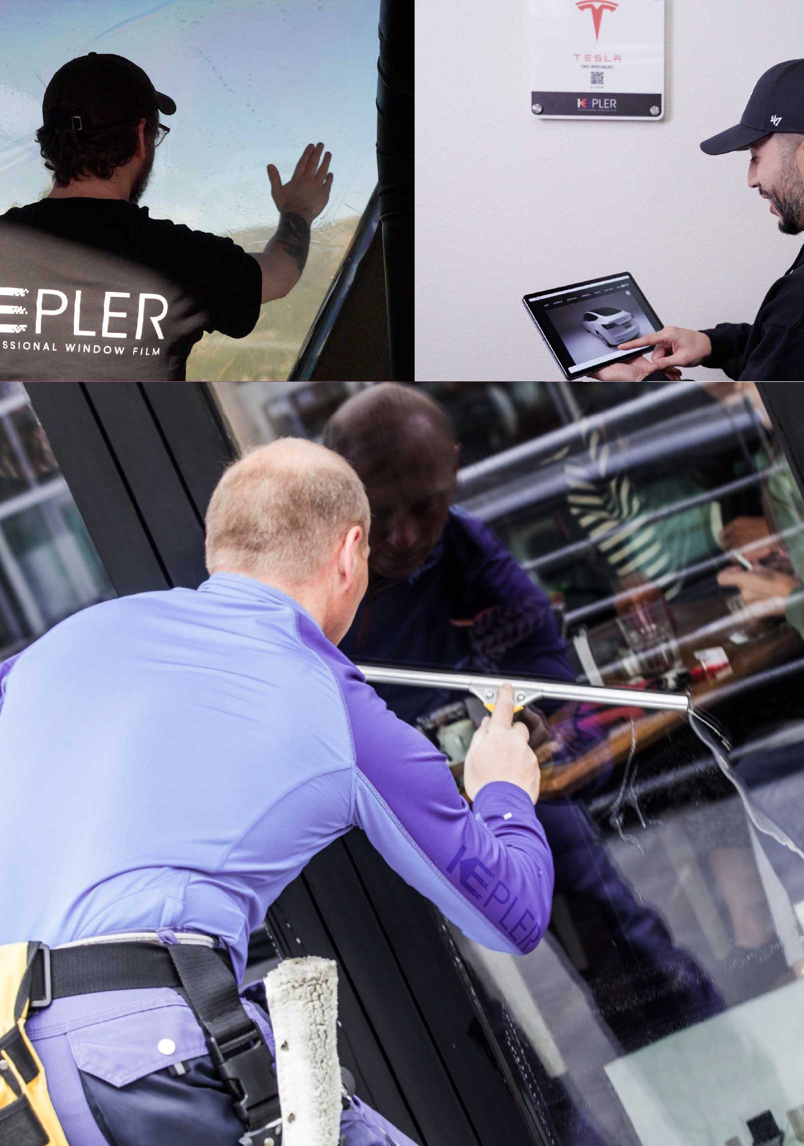 Kepler Skilled Applying Anti-Graffiti Window Film to a Butte Shop Front