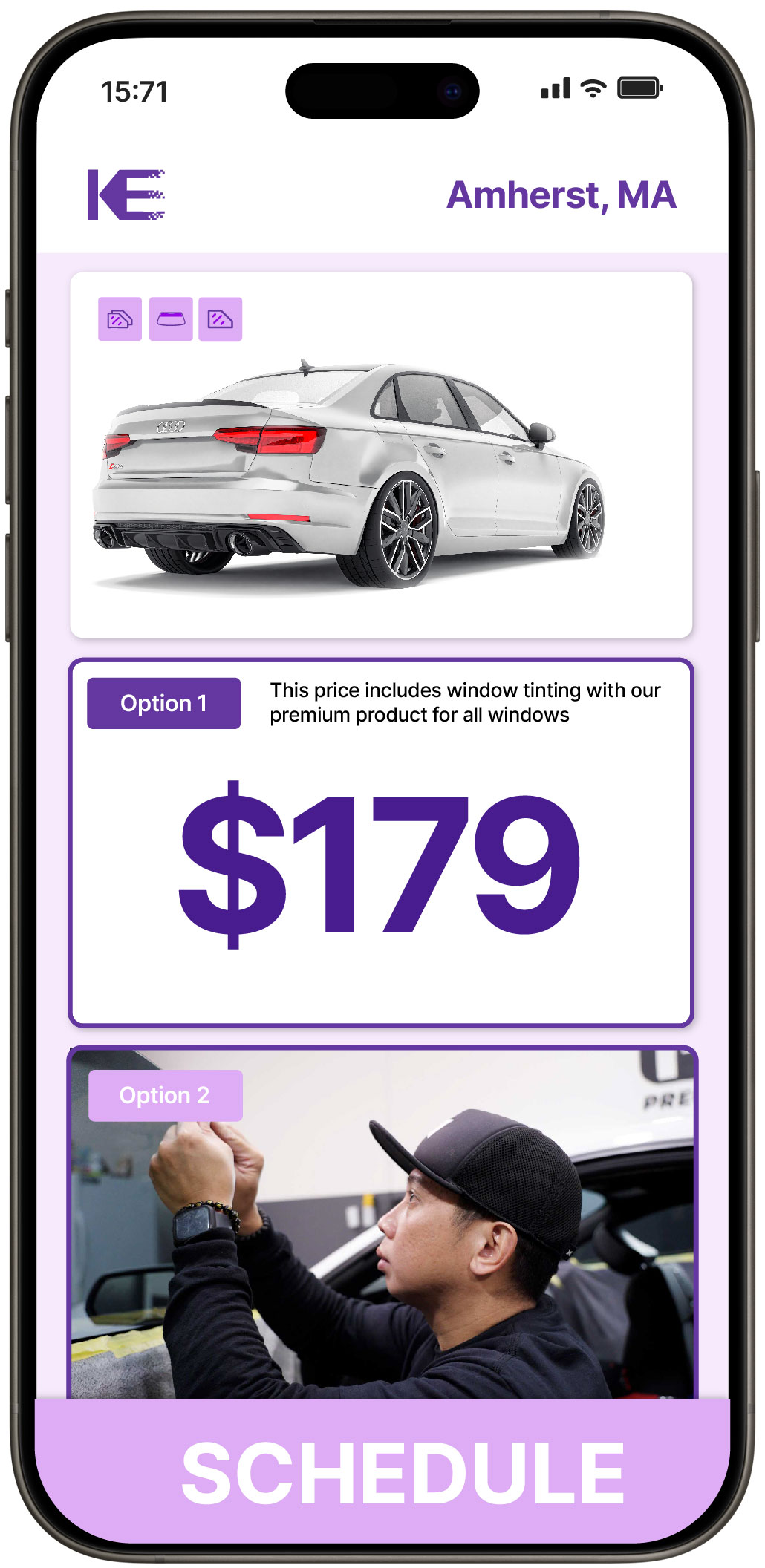 View Competitive Car Window Tinting Rates in Amherst, Massachusetts