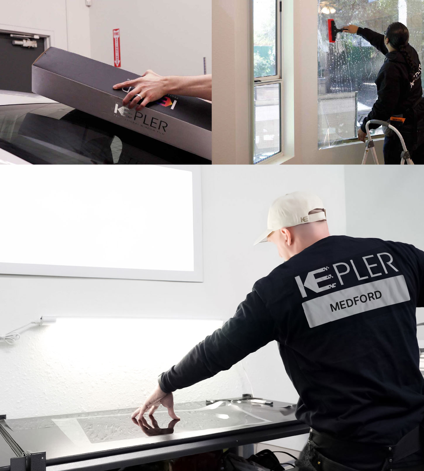 Window Tinting Specialist Cutting Film in Medford, Massachusetts