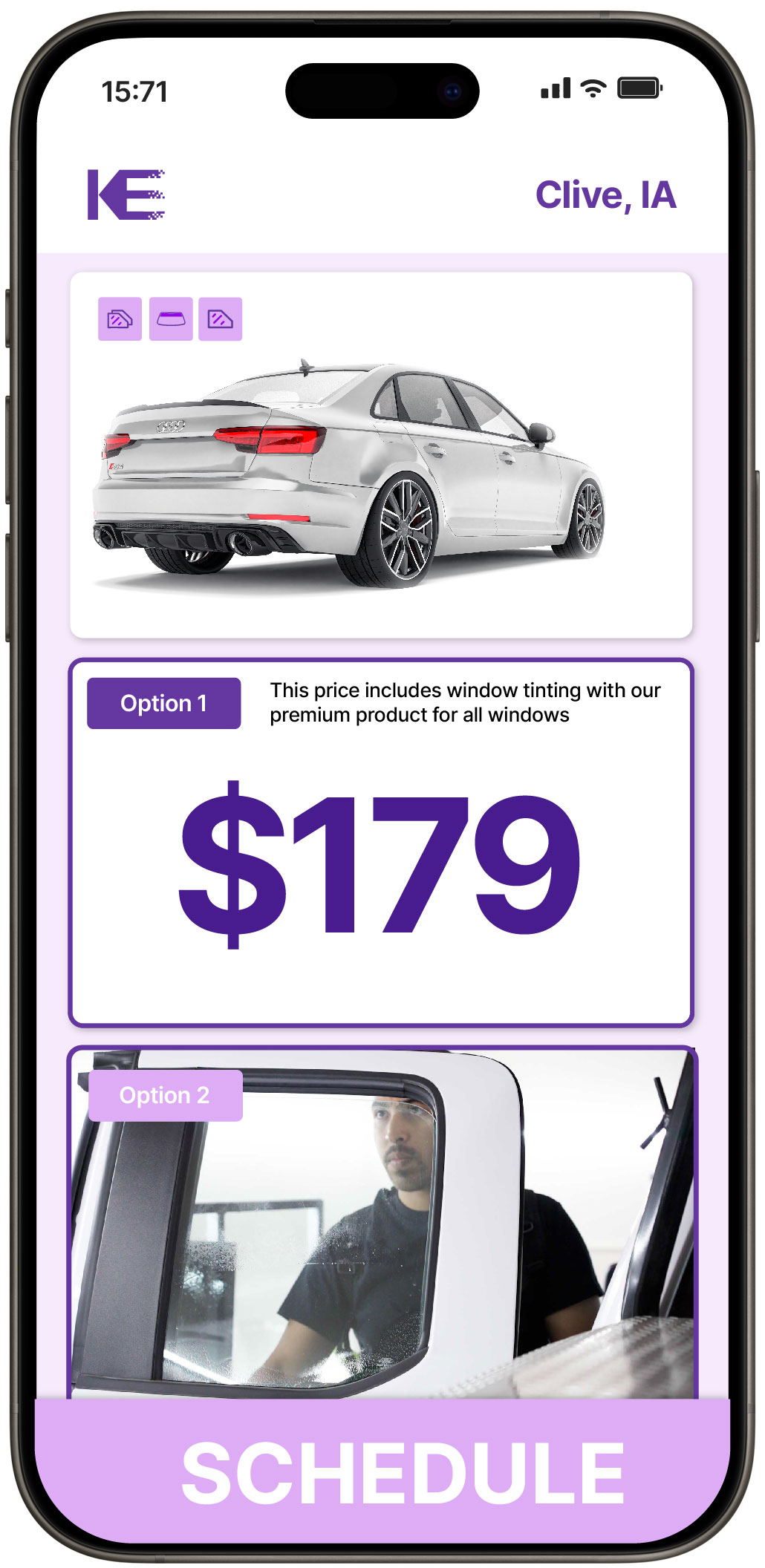 View Affordable Car Window Tinting Prices in Clive, Iowa
