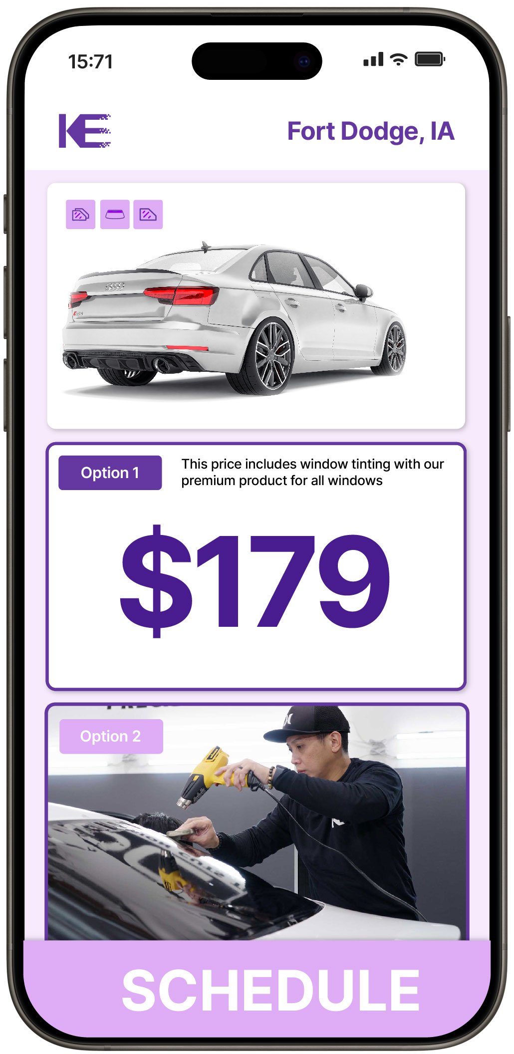 View Competitive Car Window Tinting Prices in Fort Dodge, Iowa