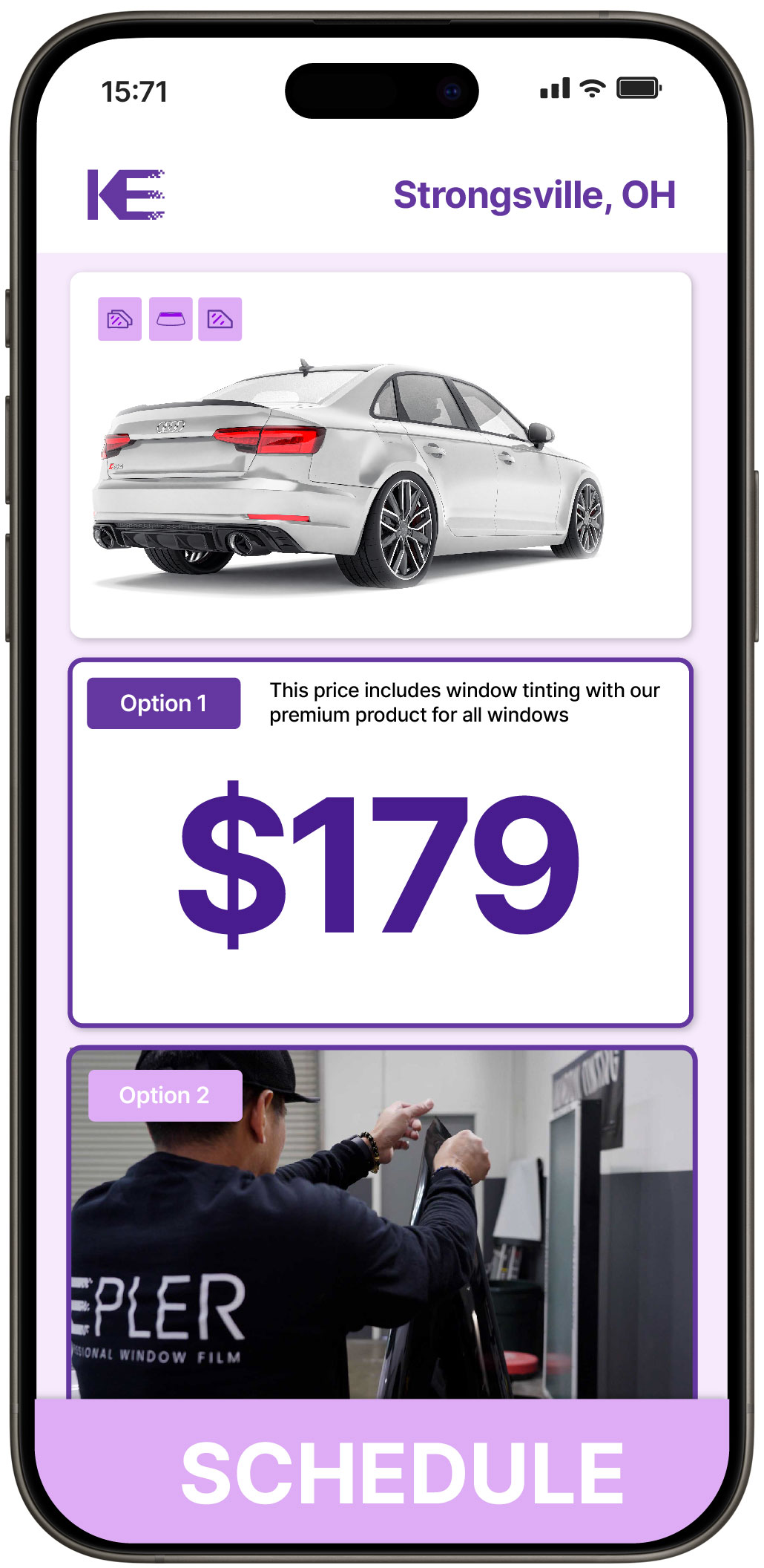 View Affordable Car Window Tinting Prices in Strongsville, Ohio