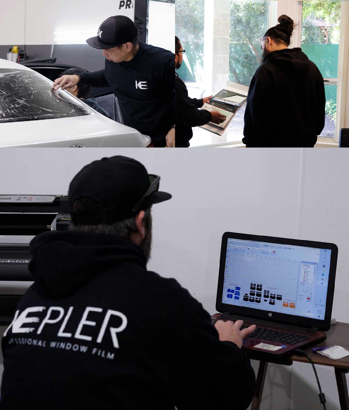 Ceramic Window Tinting Expert Cutting Film in College Park, Maryland