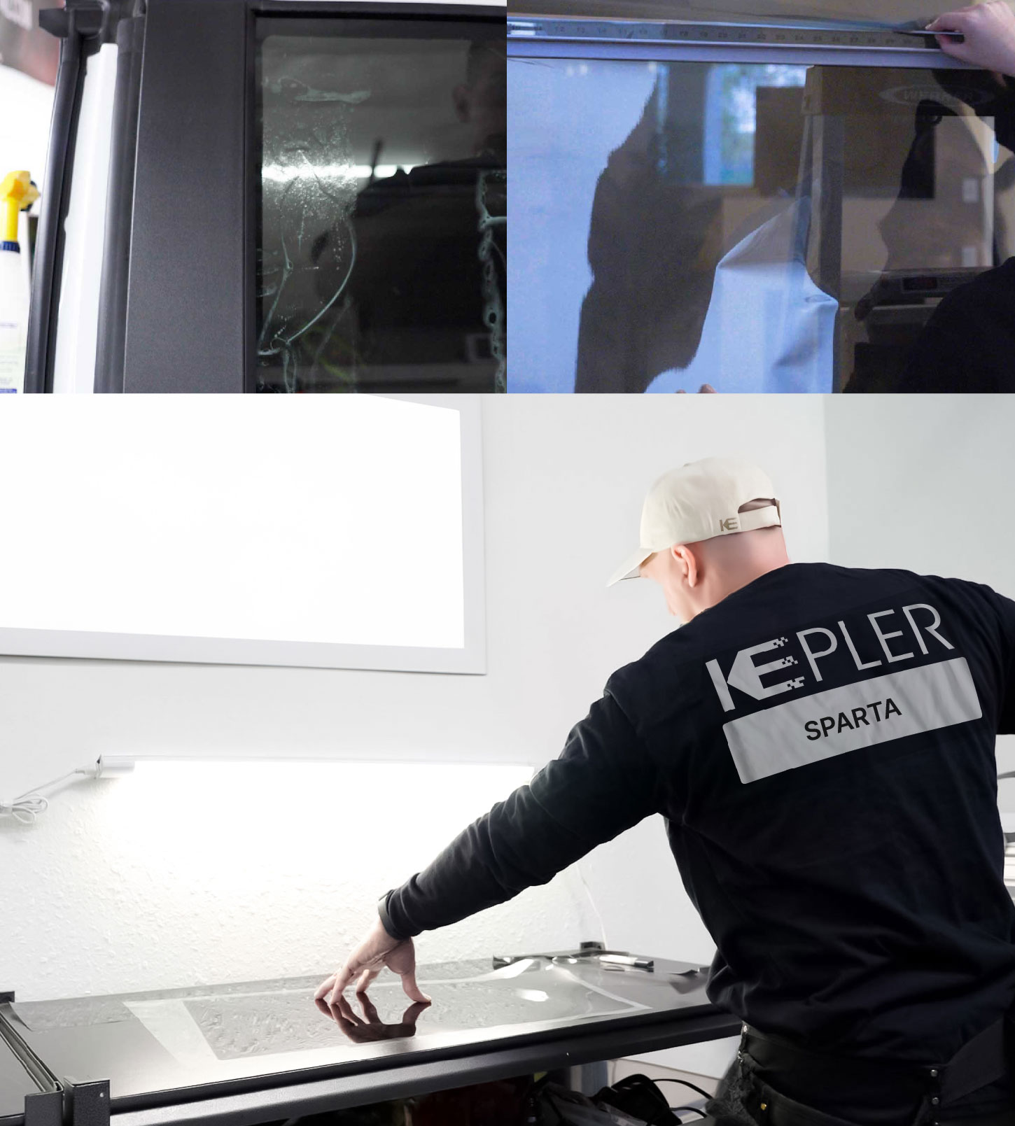Window Tinting Specialist Cutting Film in Sparta, New Jersey