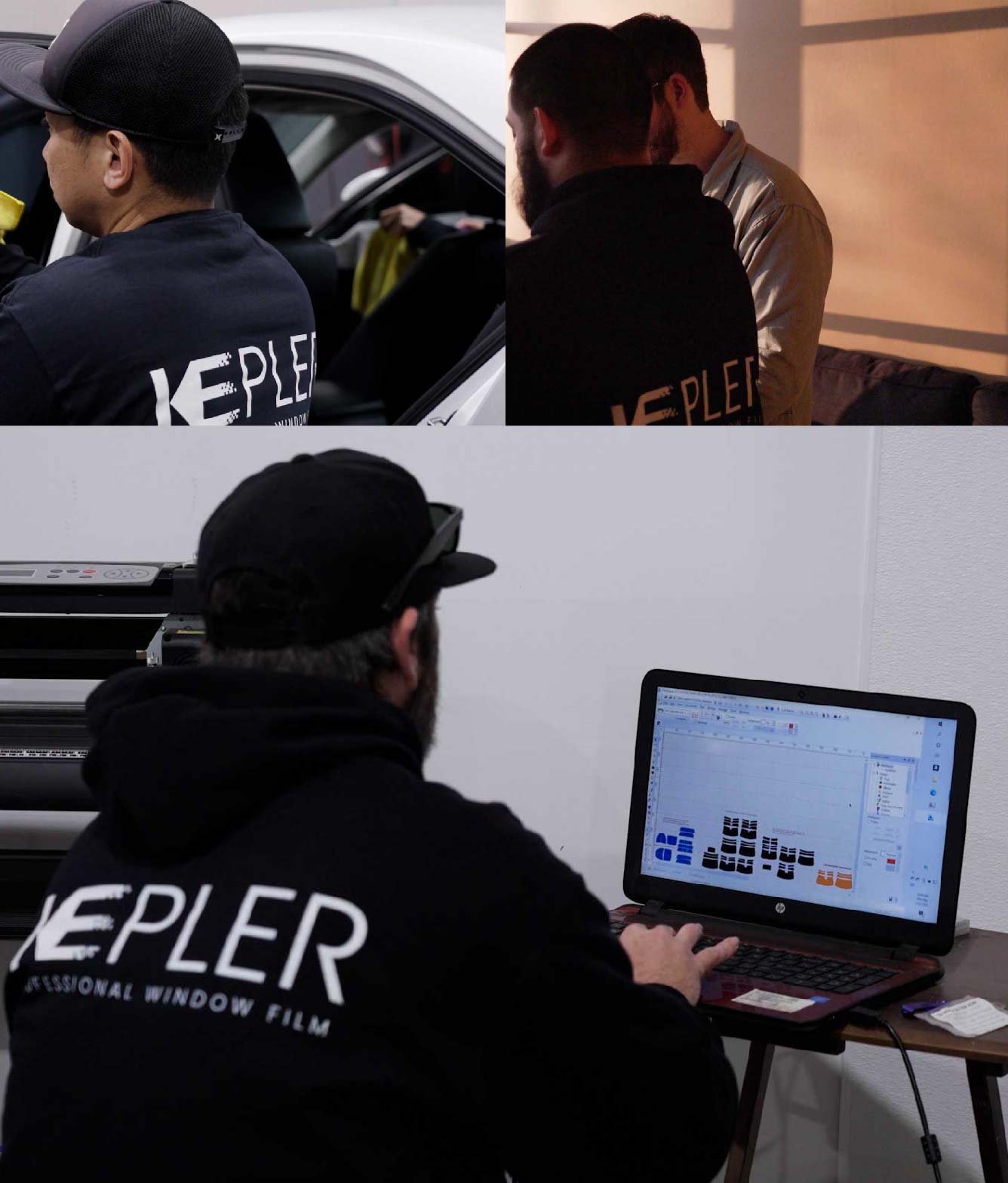 Ceramic Window Tinting Expert Cutting Film in Yukon, Oklahoma