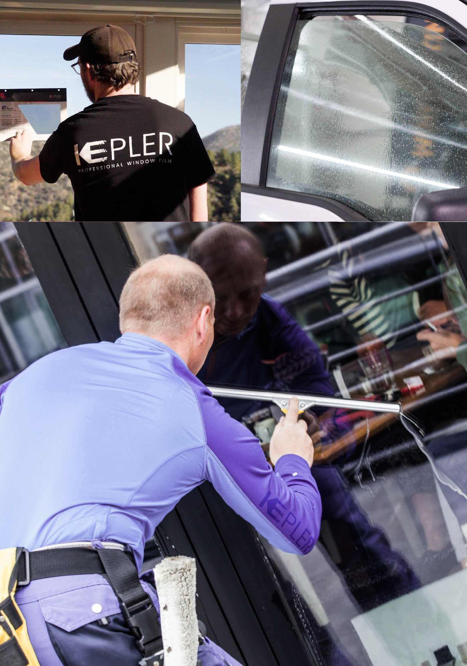Kepler Expert Applying Anti-Graffiti Window Film to a Newark Shop Front
