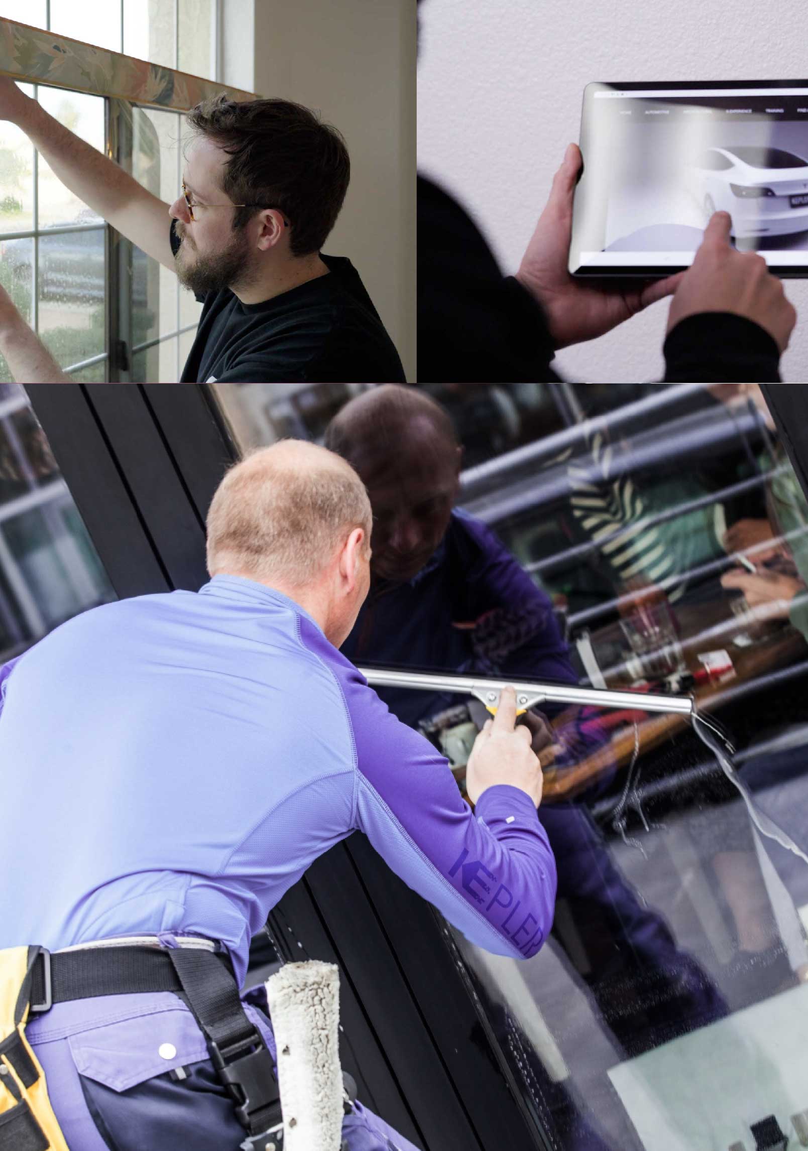 Kepler Expert Applying Anti-Graffiti Window Film to a Howells Shop Front