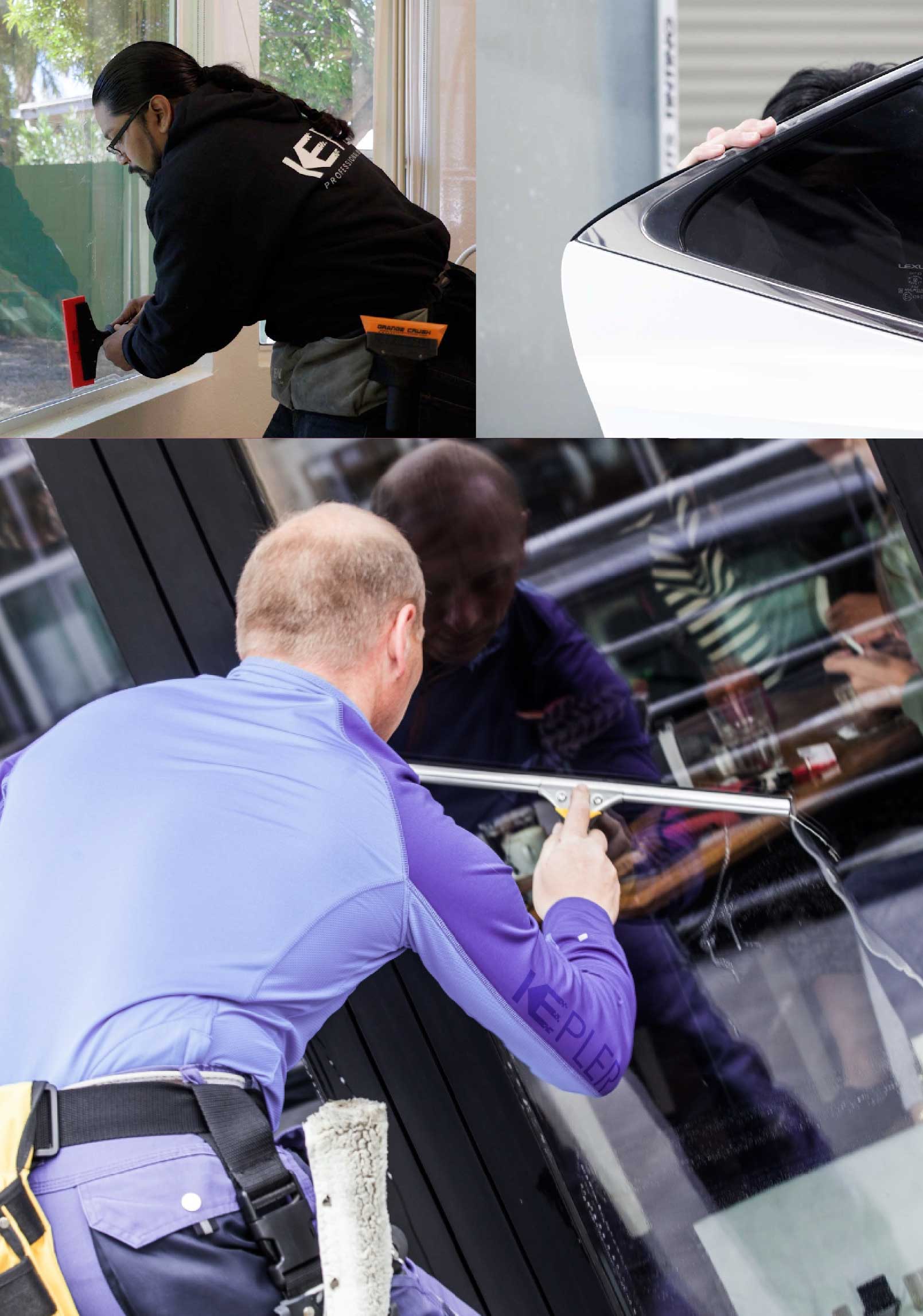 Kepler Professional Applying Anti-Graffiti Window Film to a Redmond Shop Front