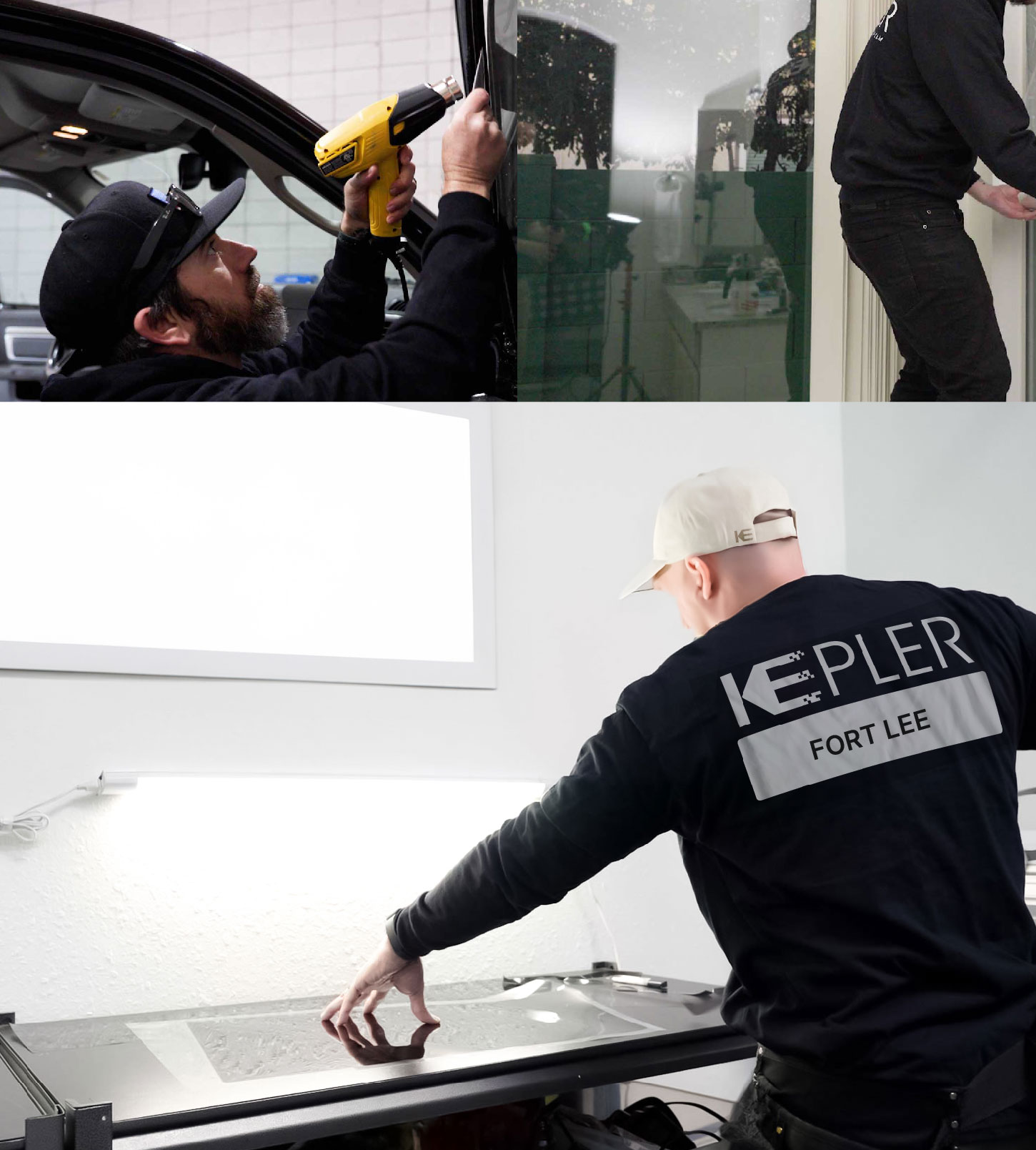 Window Tinting Specialist Cutting Film in Fort Lee, New Jersey