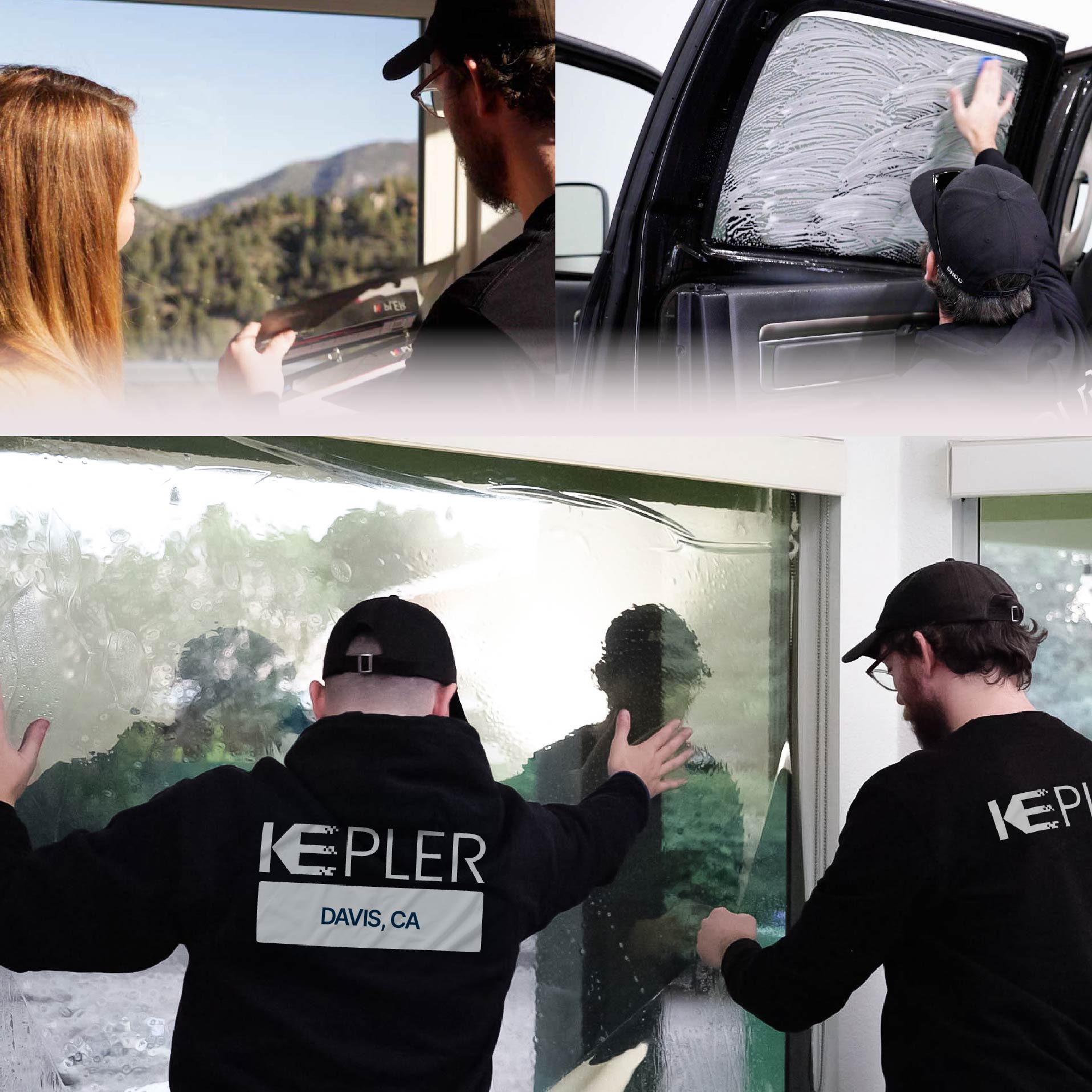 Kepler Specialist Performing Commercial Window Tinting in Davis Davis