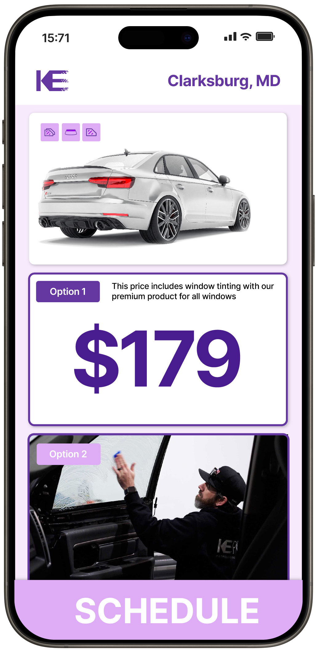 View Competitive Car Window Tinting Rates in Clarksburg, Maryland