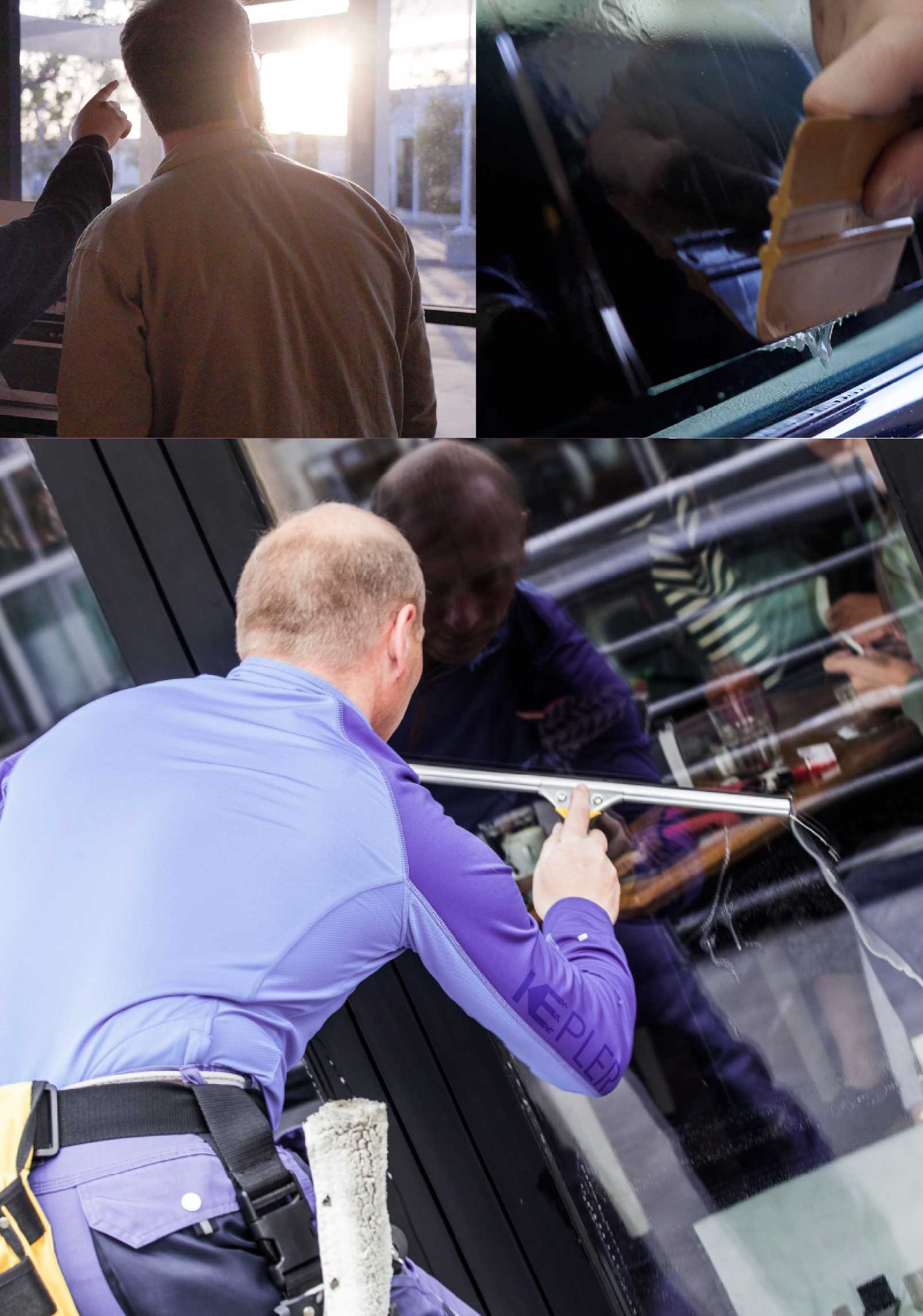 Kepler Professional Applying Anti-Graffiti Window Film to a Monroe Shop Front
