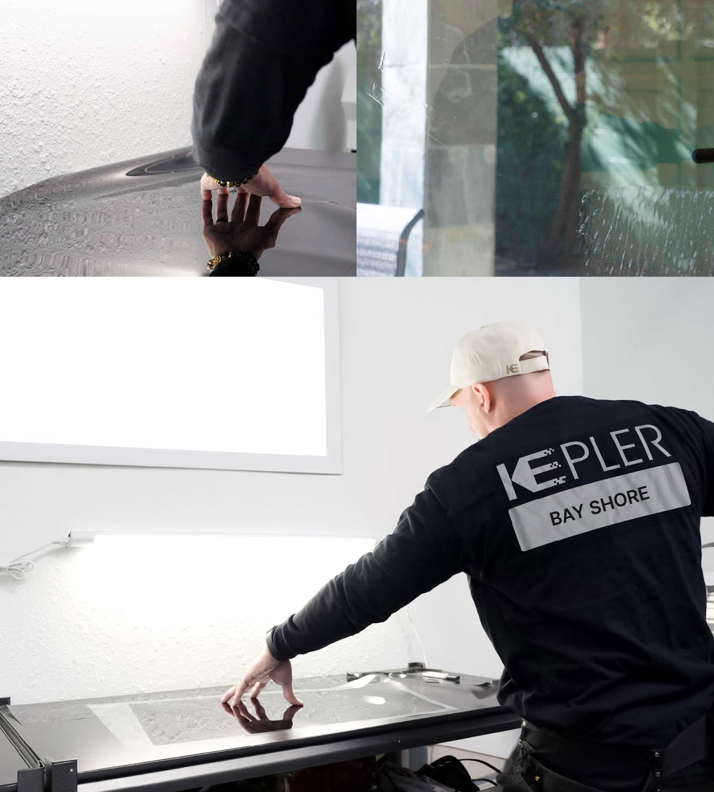 Window Tinting Specialist Cutting Film in Bay Shore, New York
