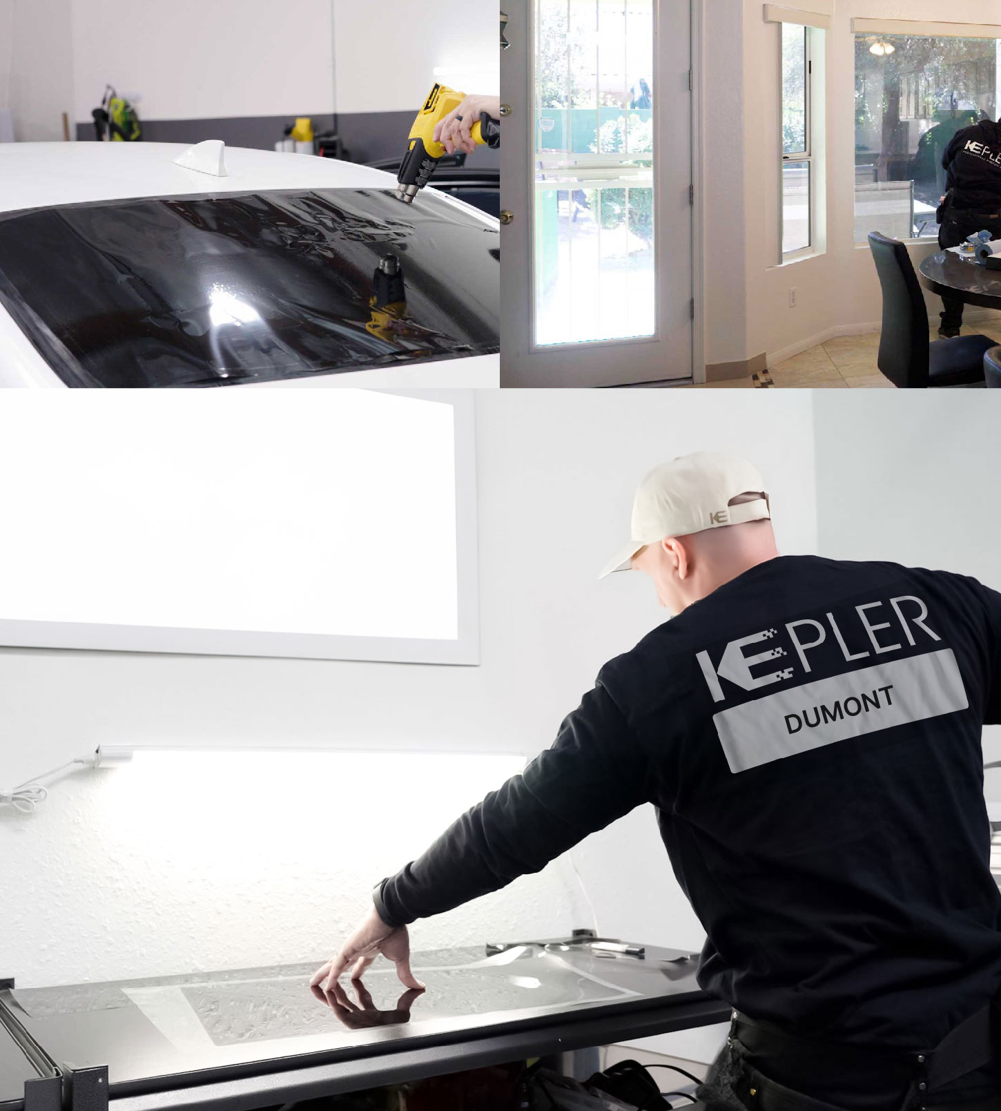 Window Tinting Specialist Cutting Film in Dumont, New Jersey