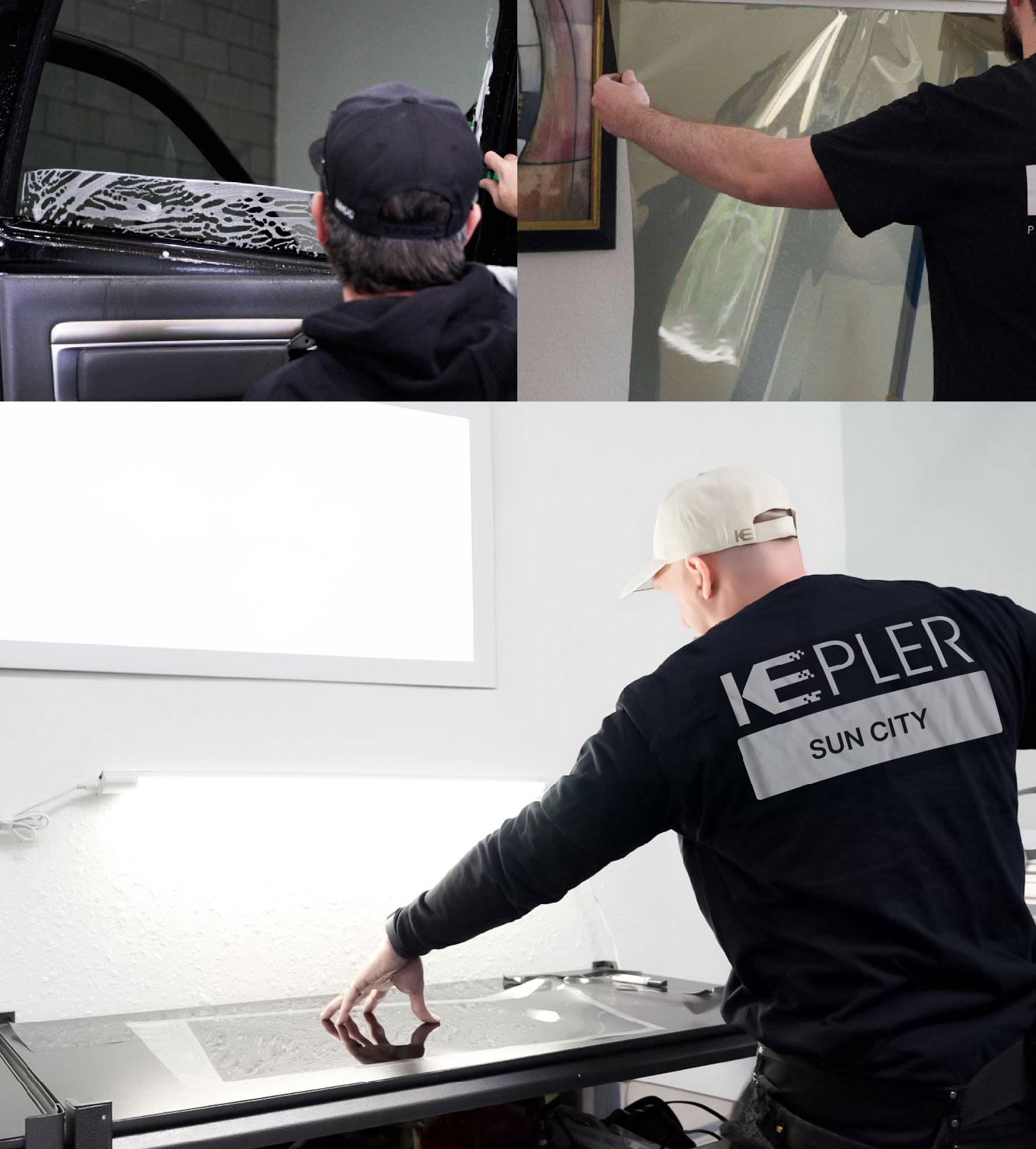 Window Tinting Specialist Cutting Film in Sun City, California