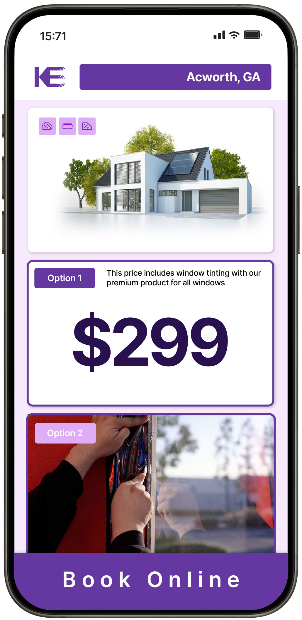 View Affordable Home Window Tinting Prices in Acworth, Georgia