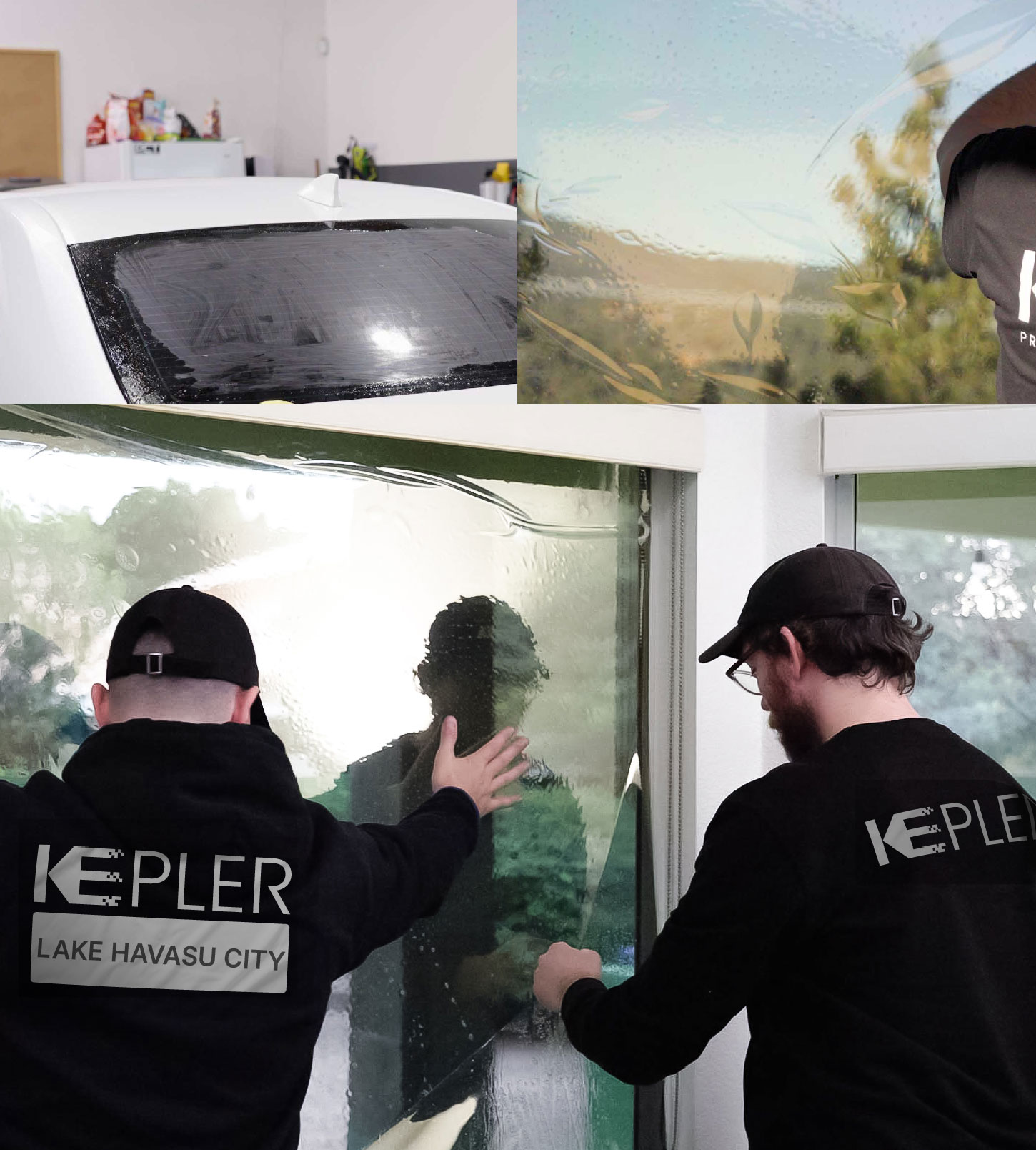 Kepler Technician Installing High-tech Window Tint to Home in Lake Havasu City