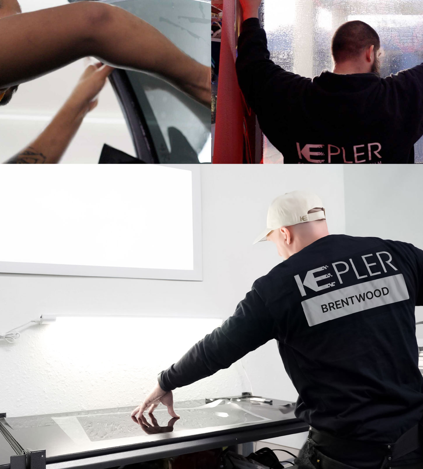 Window Tinting Specialist Cutting Film in Brentwood, California