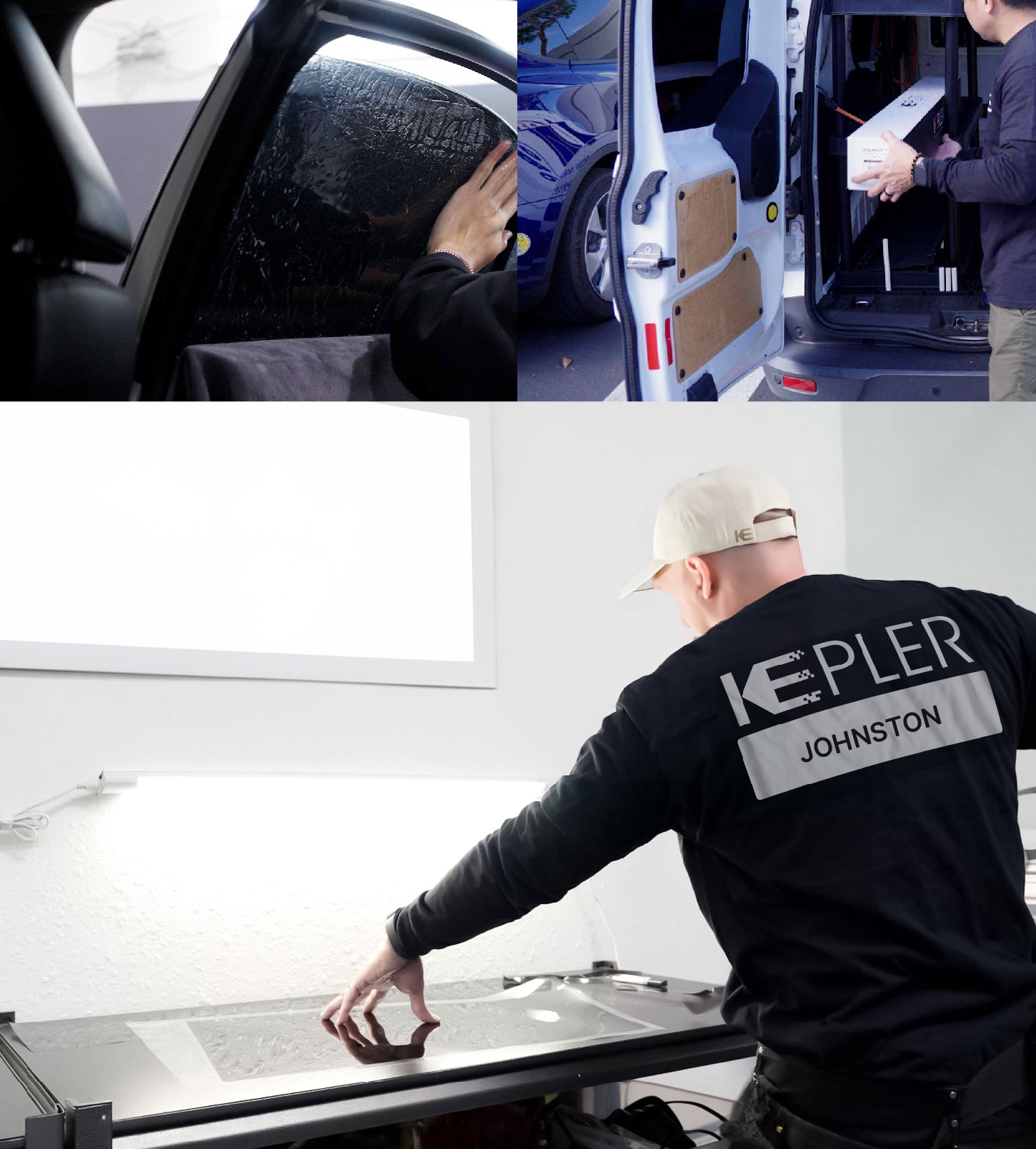 Window Tinting Specialist Cutting Film in Johnston, Iowa