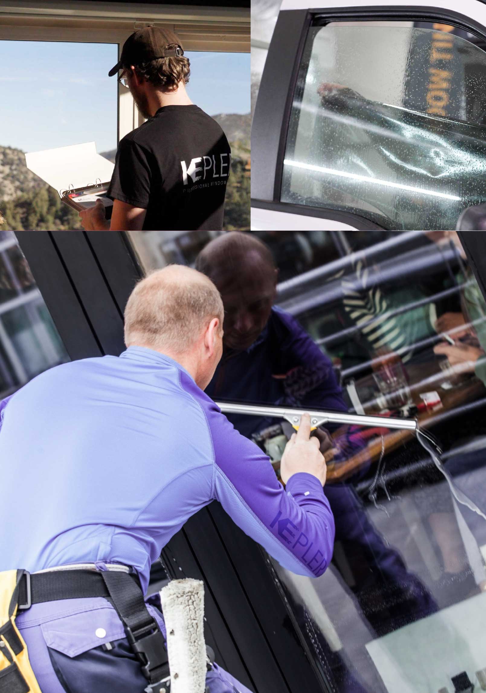 Kepler Skilled Applying Anti-Graffiti Window Film to a Gresham Shop Front
