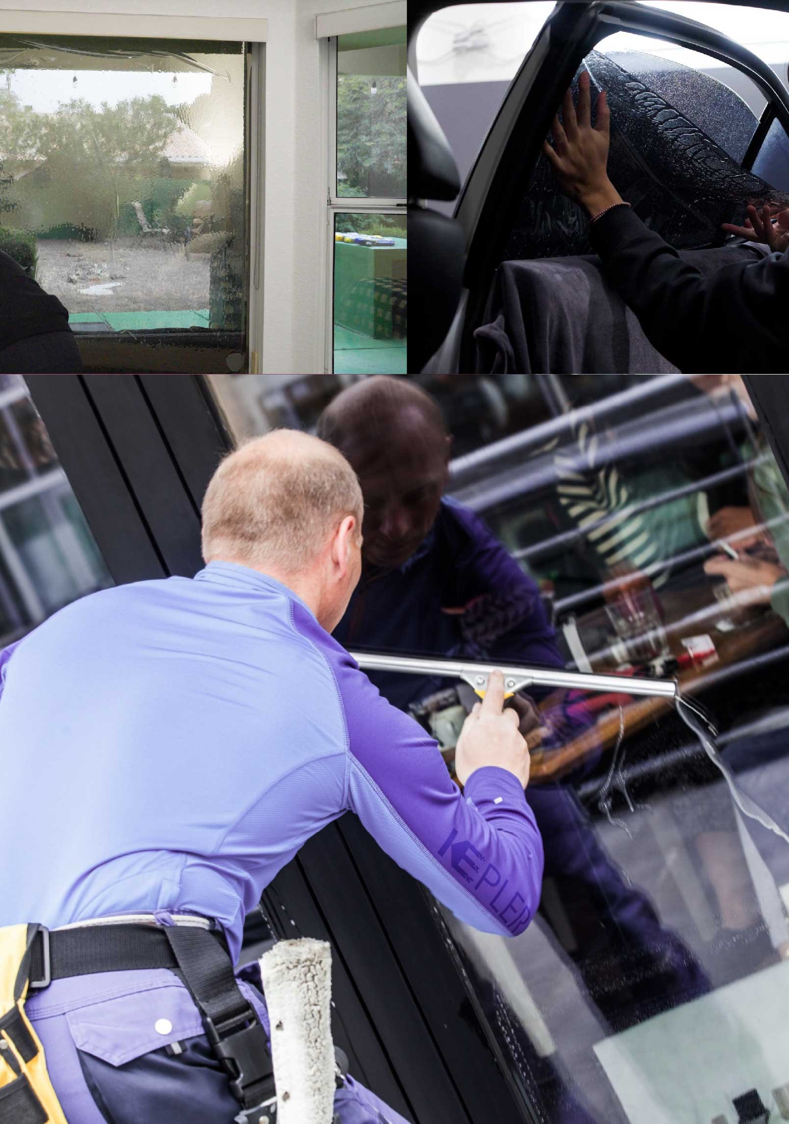 Kepler Skilled Applying Anti-Graffiti Window Film to a Greenfield Shop Front