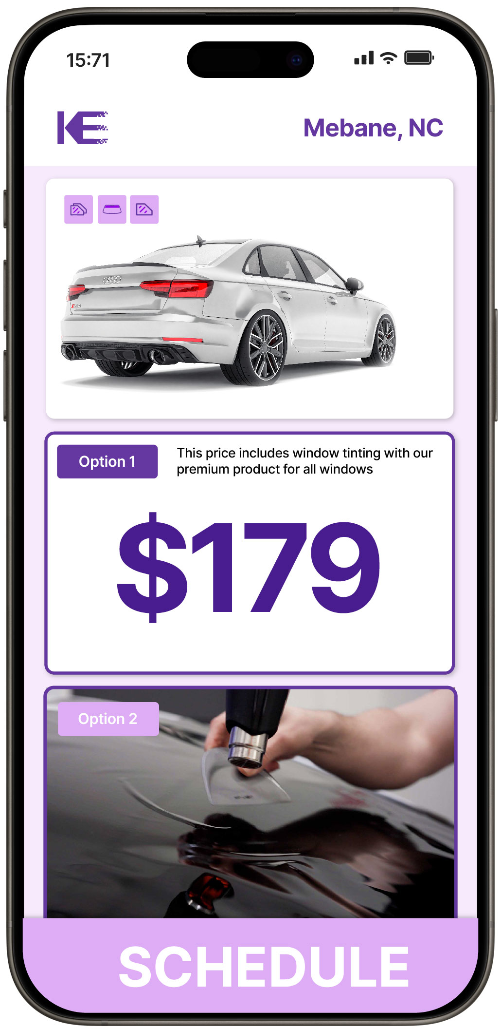 View Competitive Car Window Tinting Prices in Mebane, North Carolina
