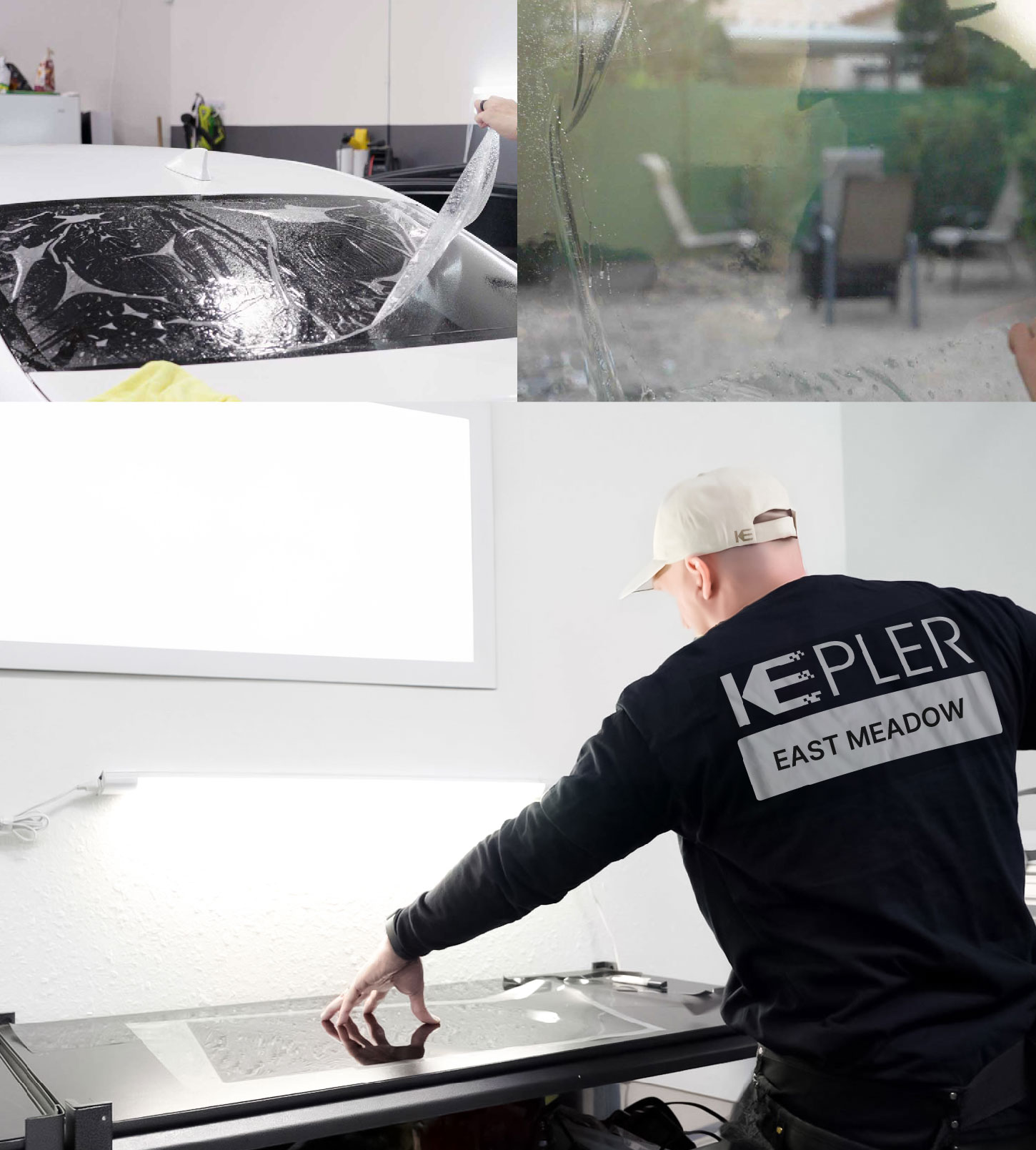 Window Tinting Specialist Cutting Film in East Meadow, New York