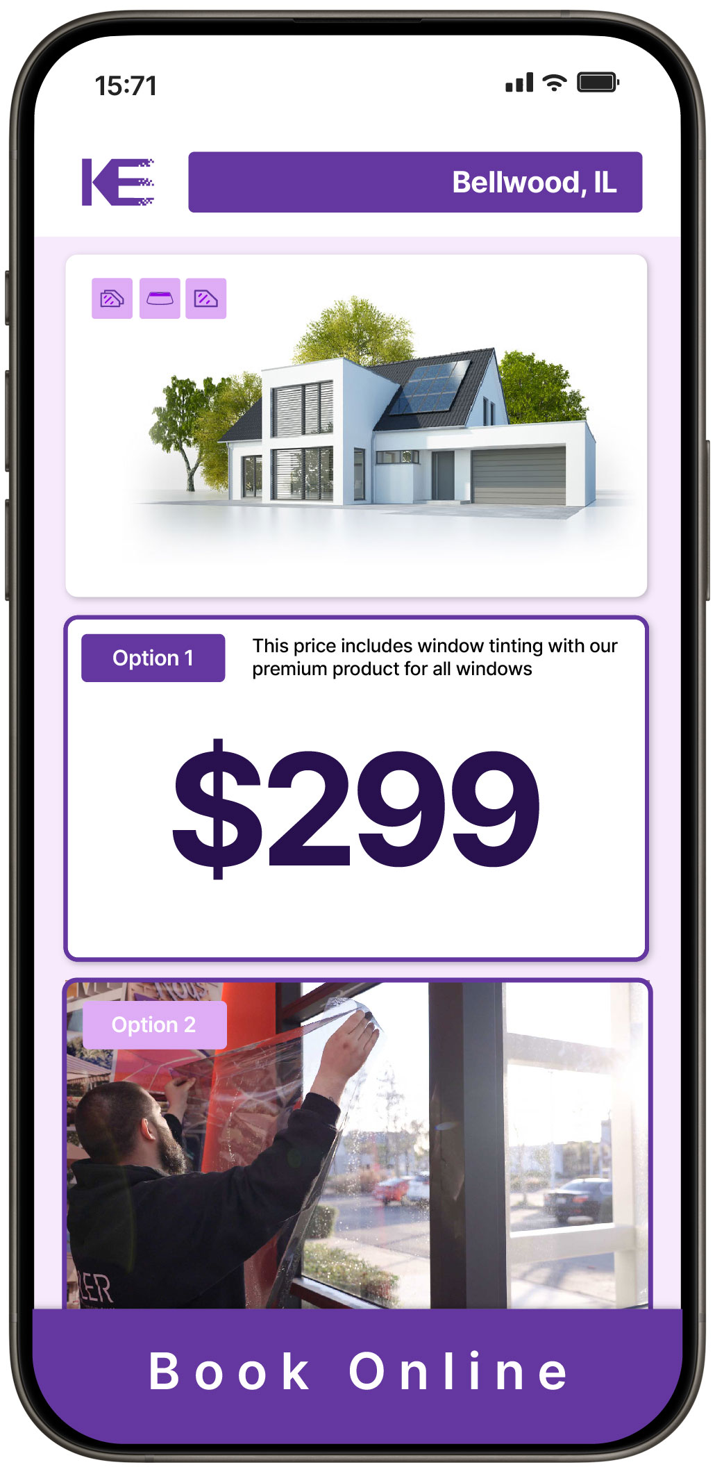 View Competitive Home Window Tinting Costs in Bellwood, Illinois