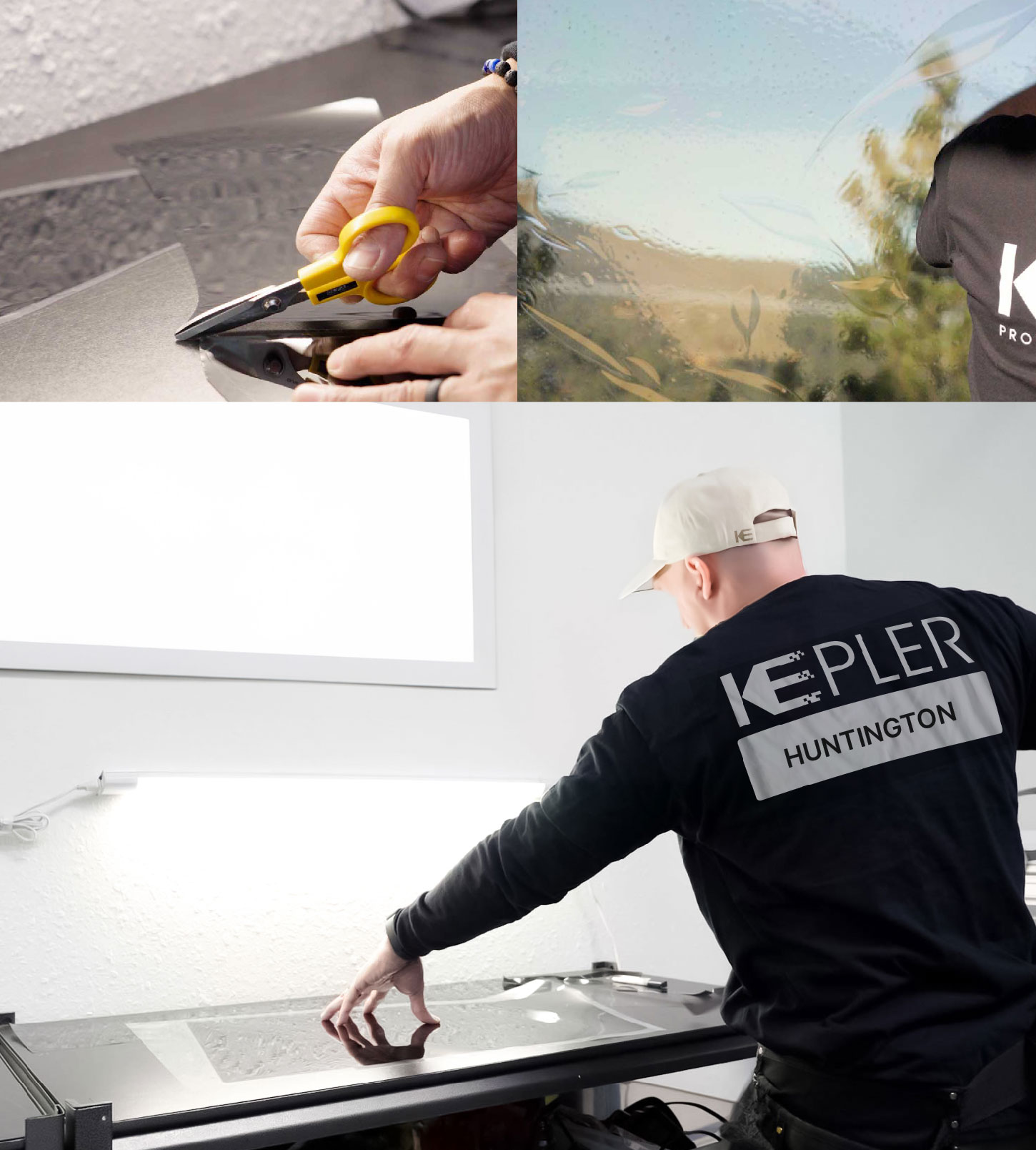 Window Tinting Specialist Cutting Film in Huntington, Indiana