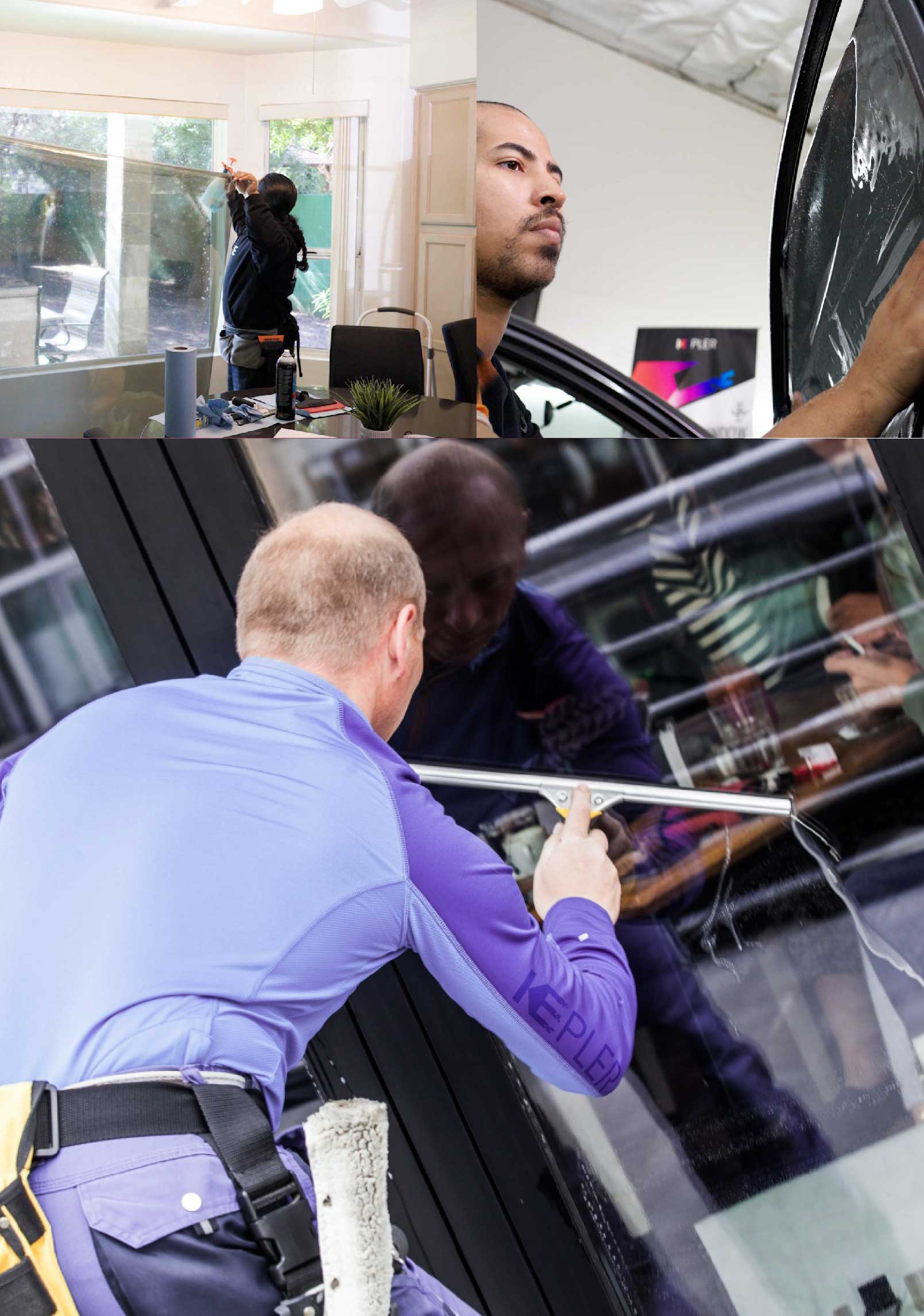 Kepler Professional Applying Anti-Graffiti Window Film to a West Jordan Shop Front
