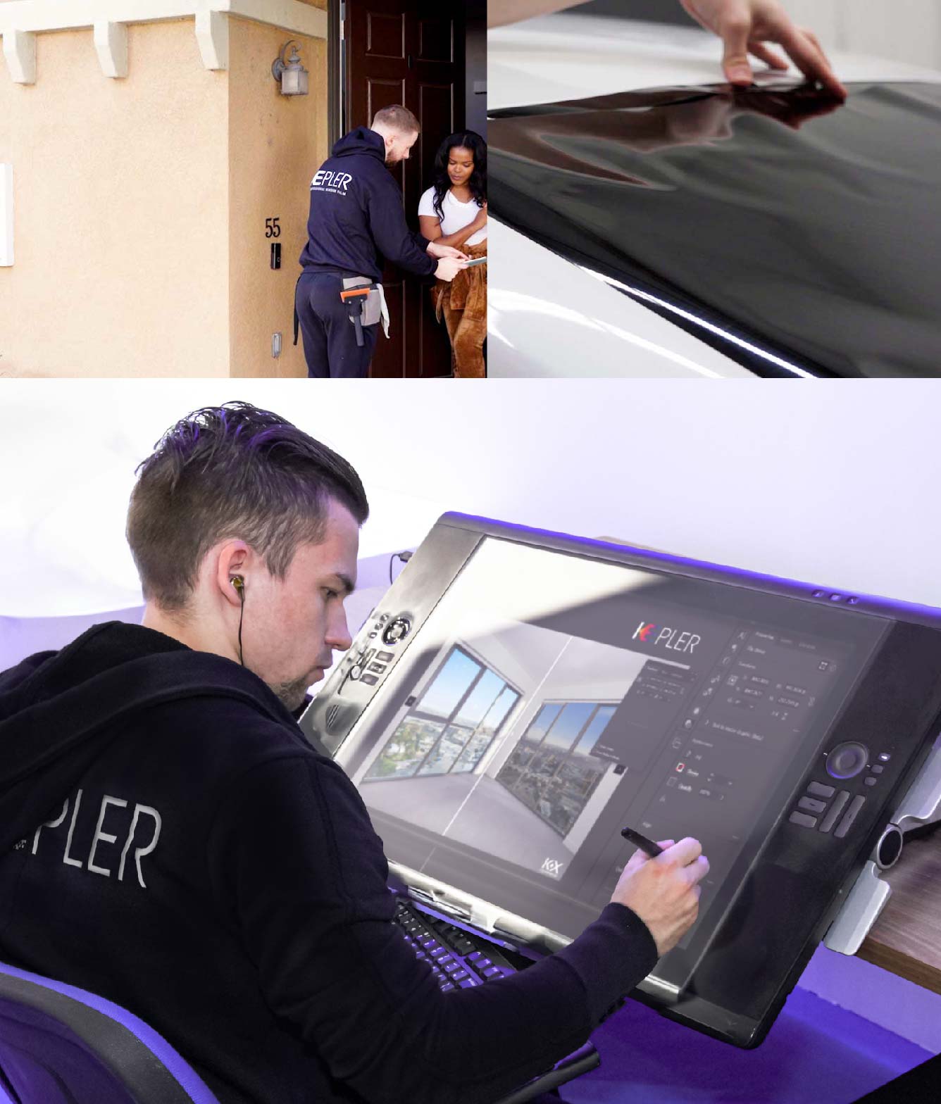 Kepler Specialist Performing Commercial Window Tinting in Dyer Dyer