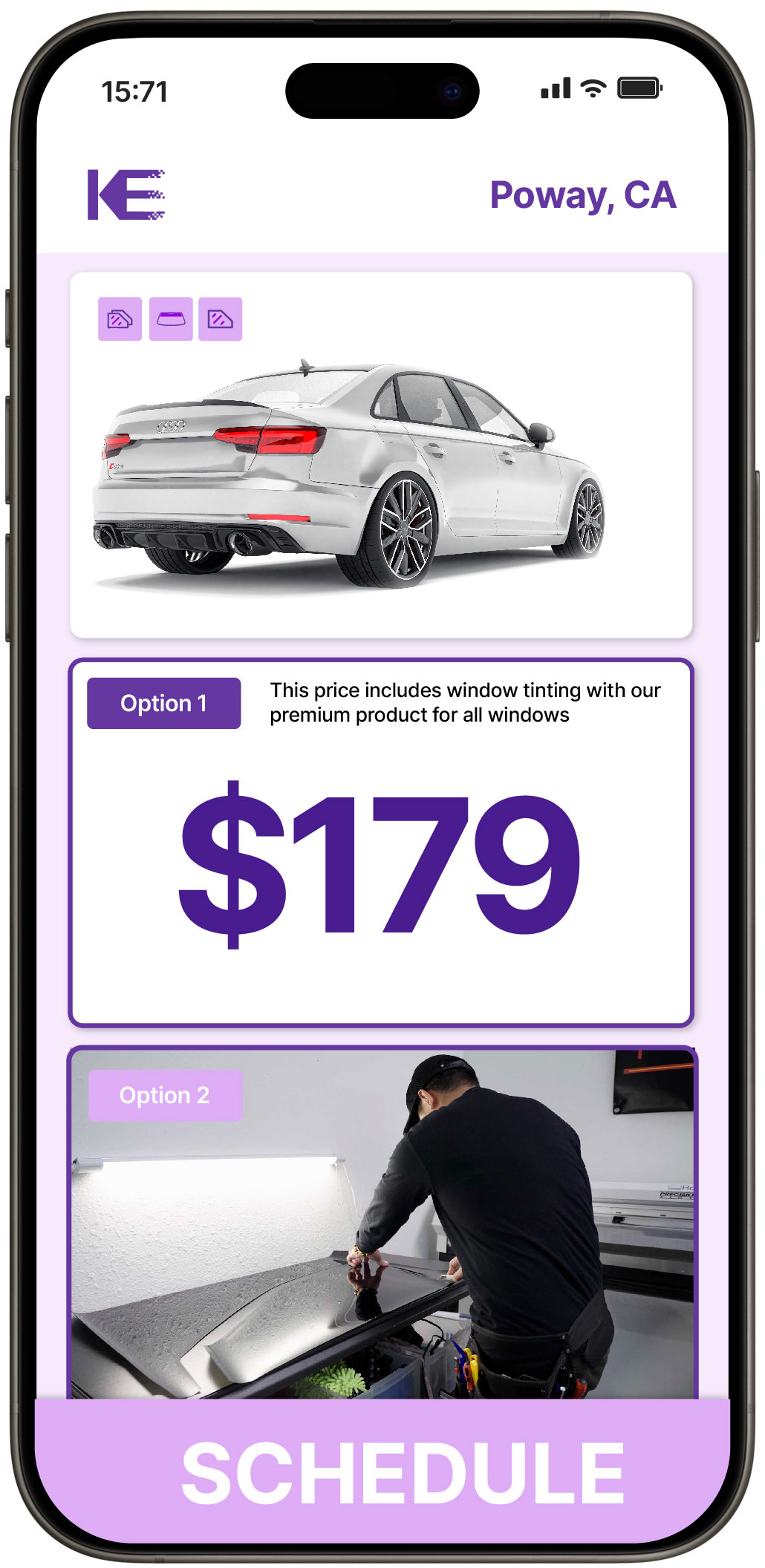 View Competitive Car Window Tinting Prices in Poway, California