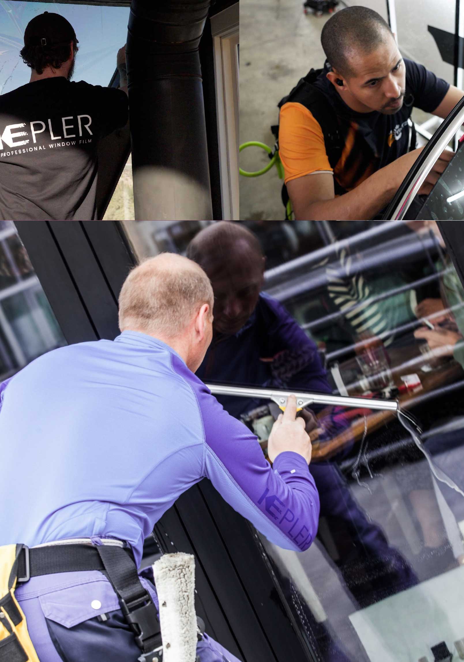 Kepler Expert Applying Anti-Graffiti Window Film to a Vernon Shop Front