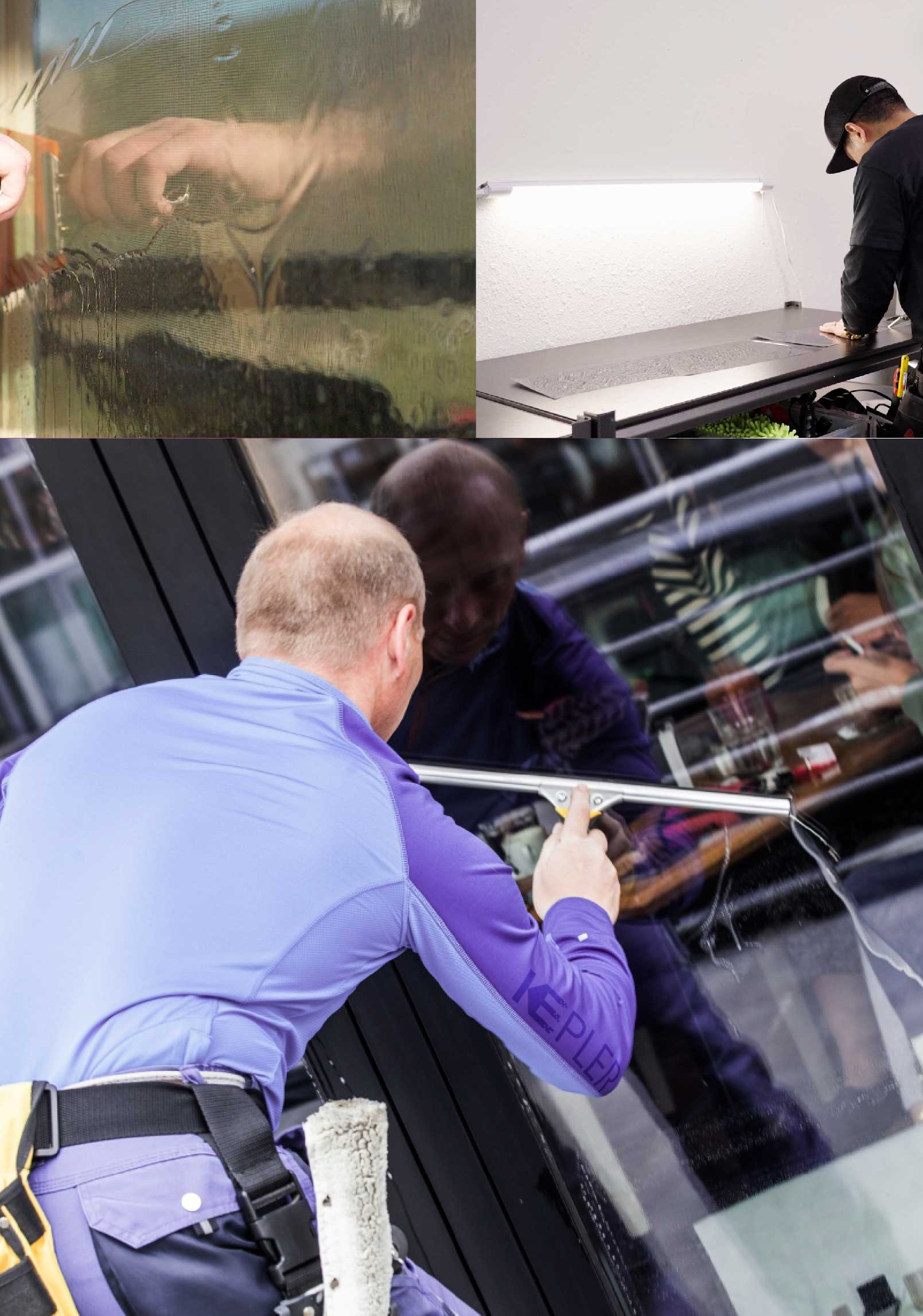 Kepler Expert Applying Anti-Graffiti Window Film to a Machesney Park Shop Front