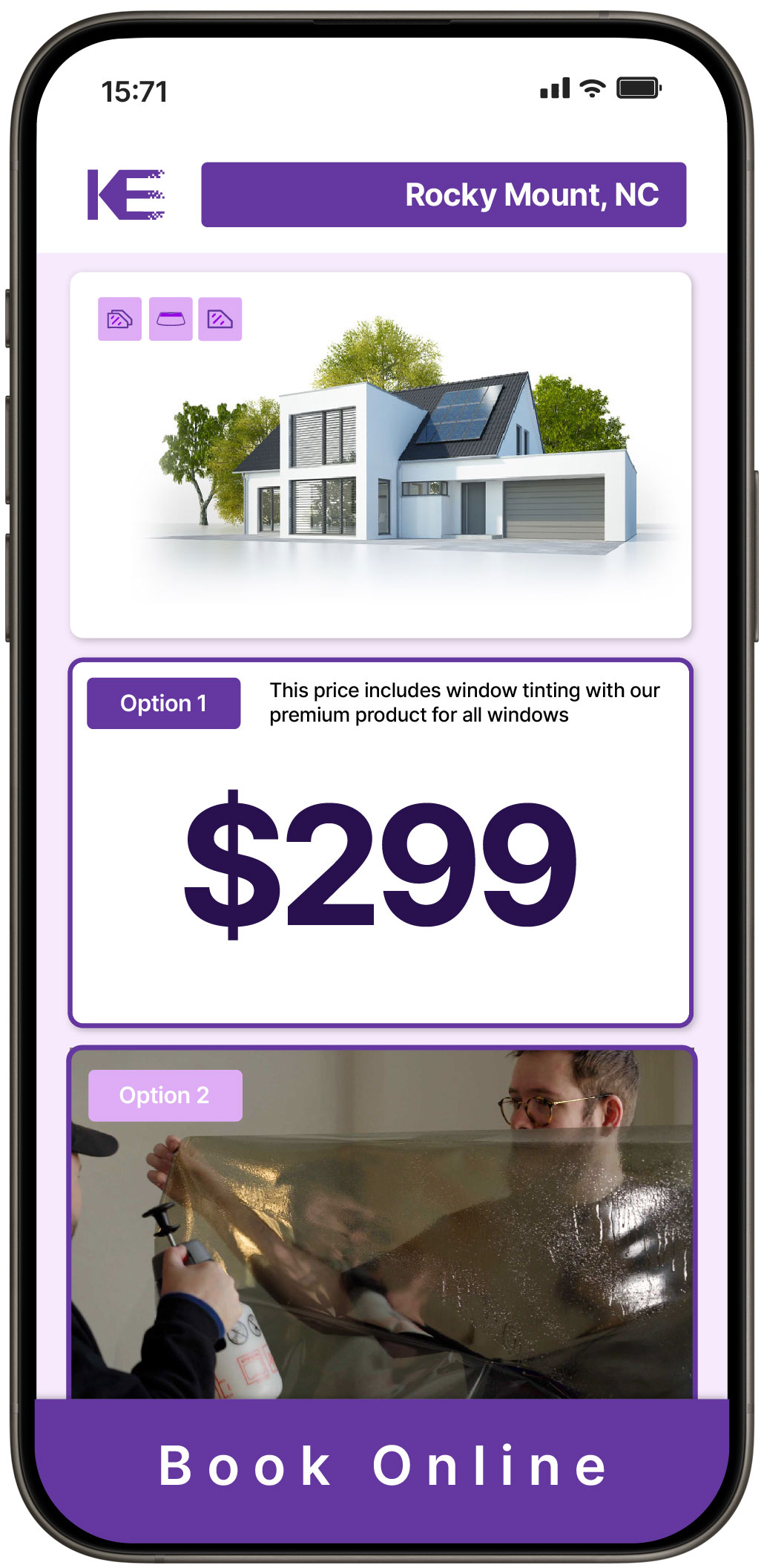 View Competitive Home Window Tinting Rates in Rocky Mount, North Carolina