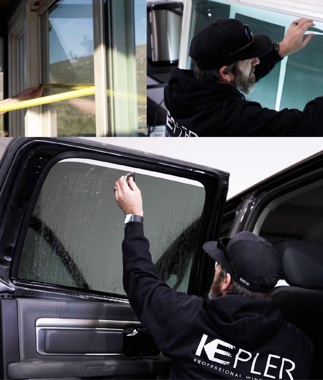 Kepler Window Tinting Specialists at Work in South Dartmouth, Massachusetts