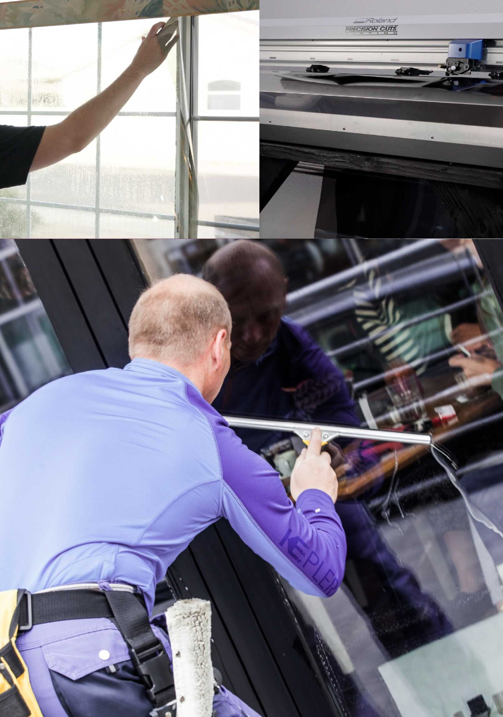 Kepler Expert Applying Anti-Graffiti Window Film to a Dodge City Shop Front