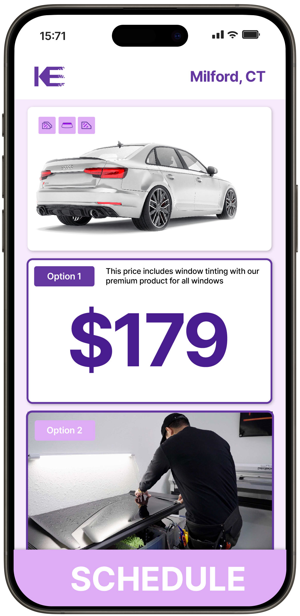 View Affordable Car Window Tinting Rates in Milford, Connecticut