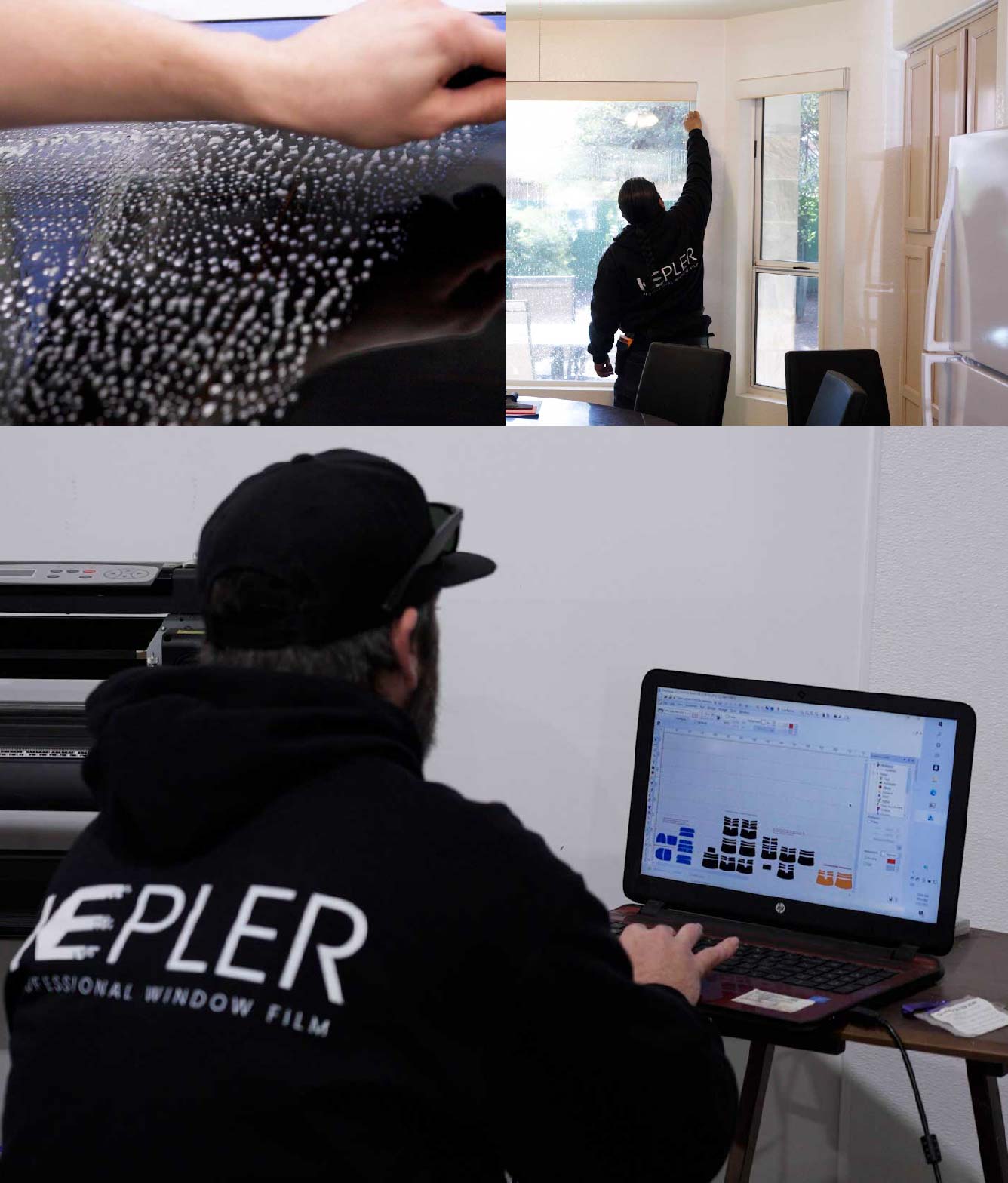 Ceramic Window Tinting Expert Cutting Film in Victoria, Texas
