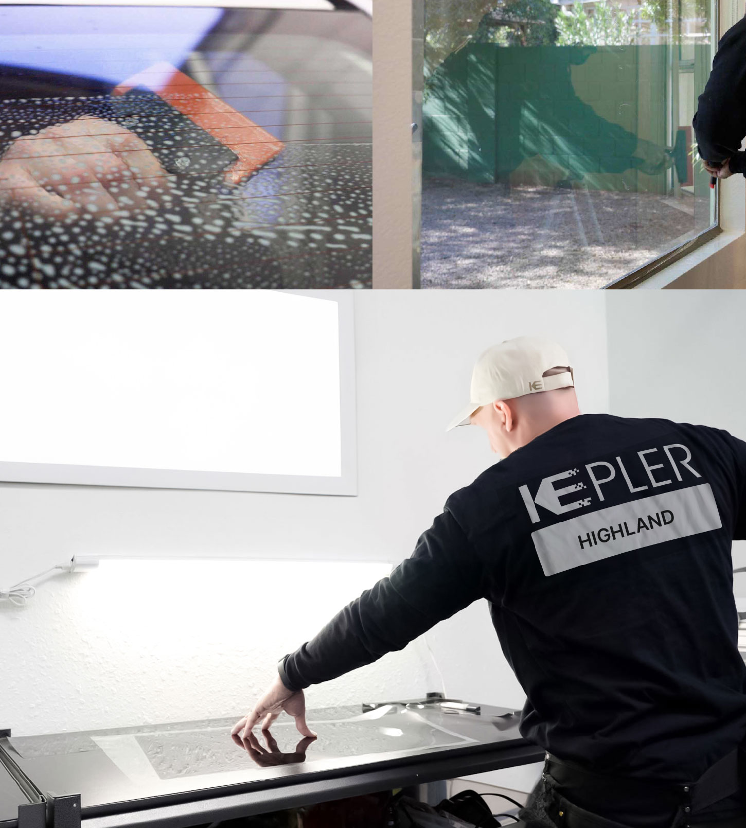 Window Tinting Specialist Cutting Film in Highland, California