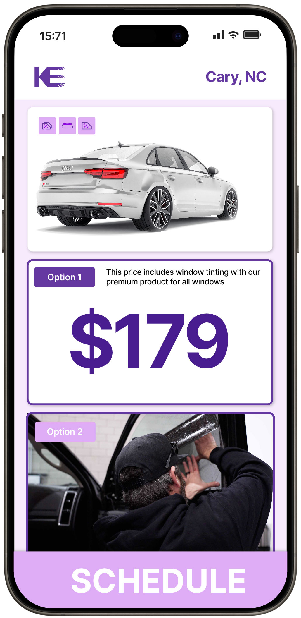 View Competitive Car Window Tinting Prices in Cary, North Carolina