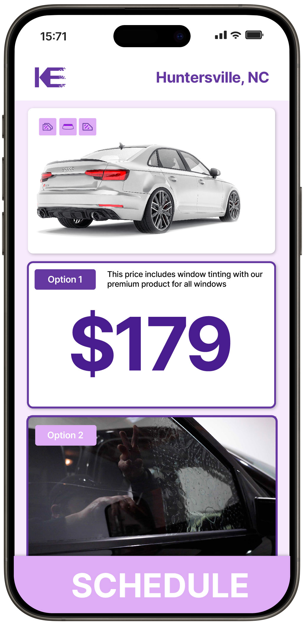 View Affordable Car Window Tinting Prices in Huntersville, North Carolina