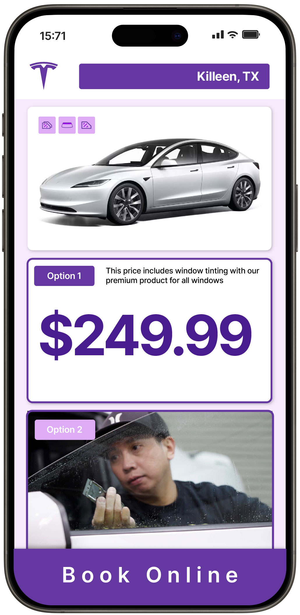 View Affordable Tesla Window Tinting Prices in Killeen, Texas