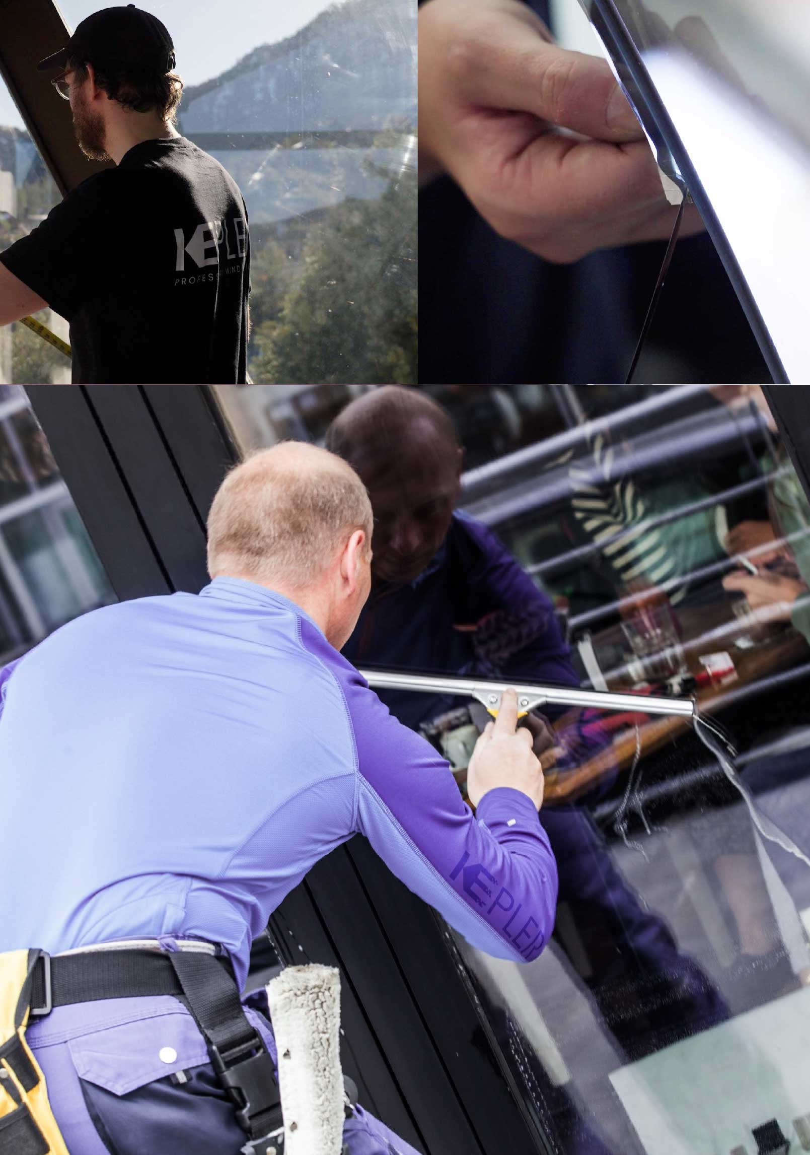 Kepler Expert Applying Anti-Graffiti Window Film to a West Roxbury Shop Front